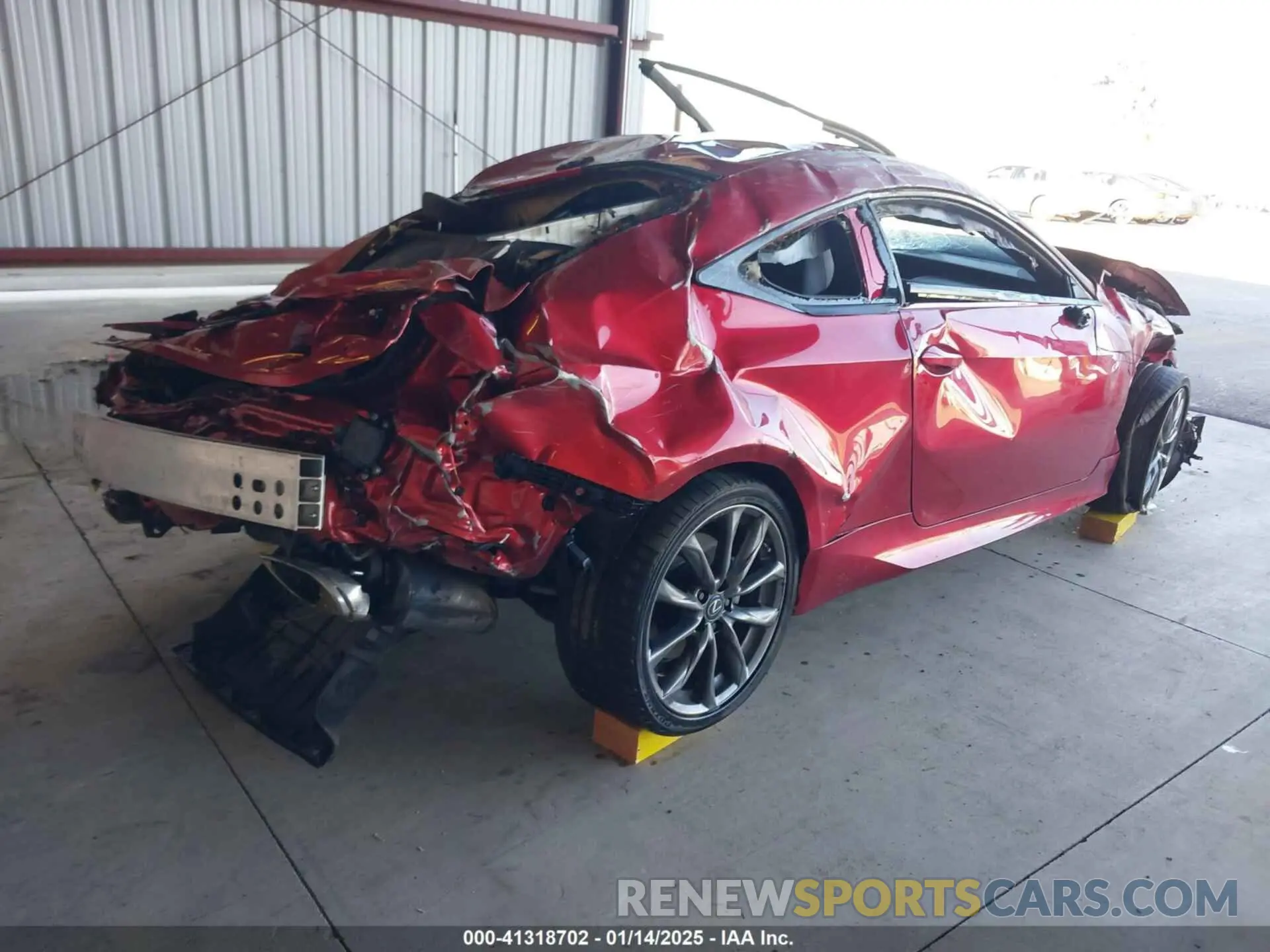 4 fotografías del automóvil dañado JTHGZ5BC8M5024675 LEXUS RC 350 2021