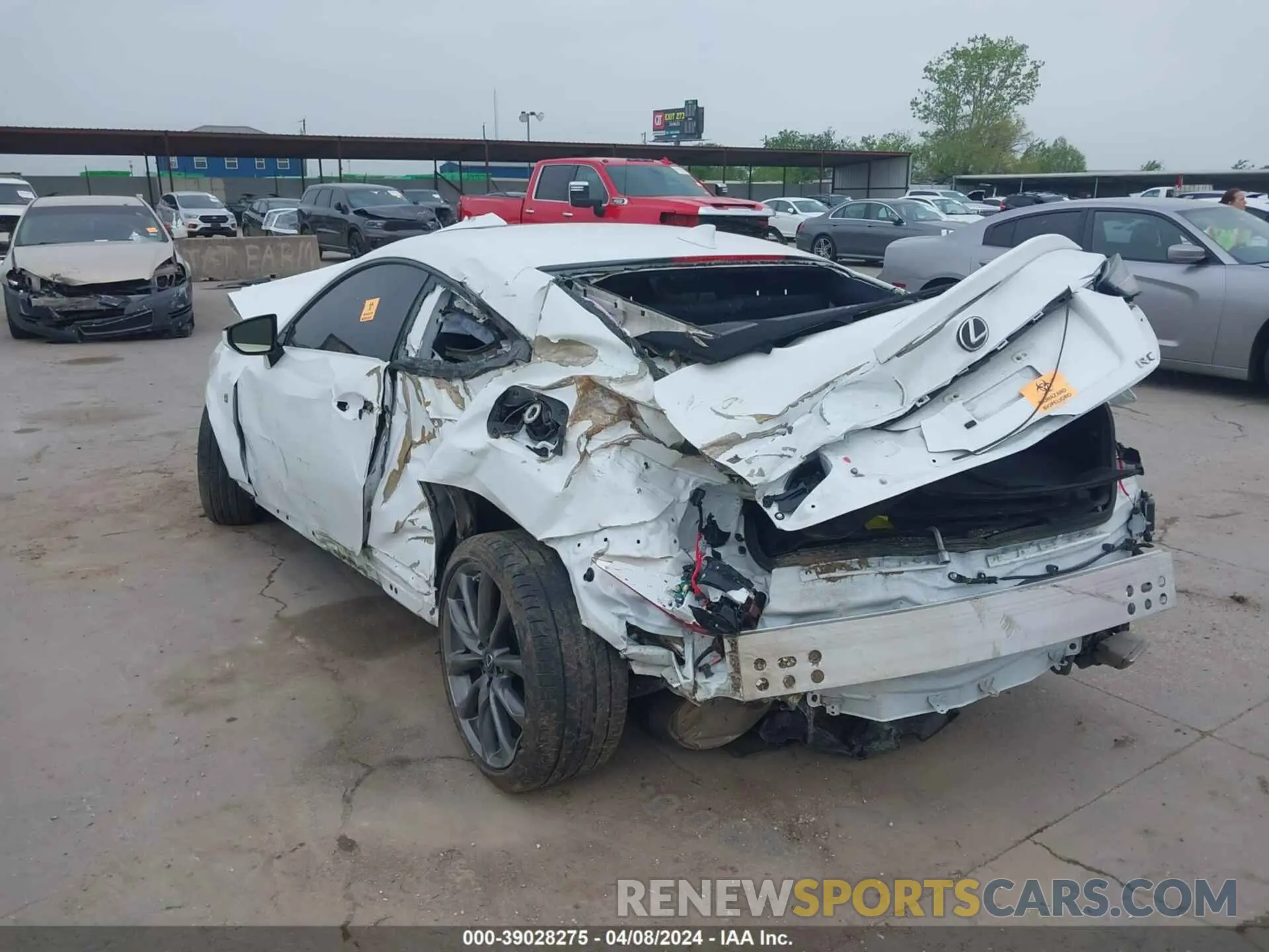 3 fotografías del automóvil dañado JTHGZ5BCXN5025375 LEXUS RC 350 2022