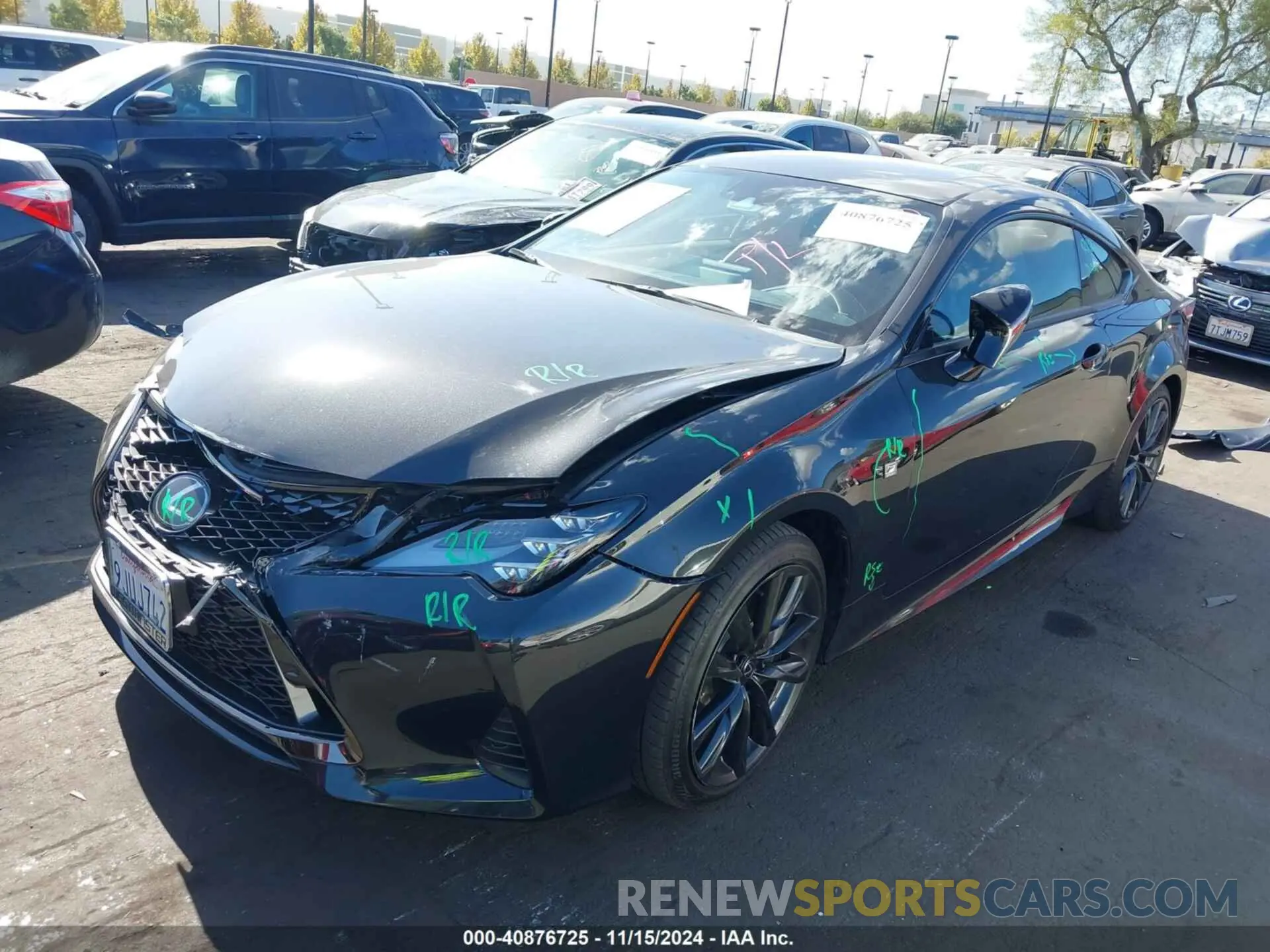 2 fotografías del automóvil dañado JTHGZ5BCXP5027274 LEXUS RC 350 2023