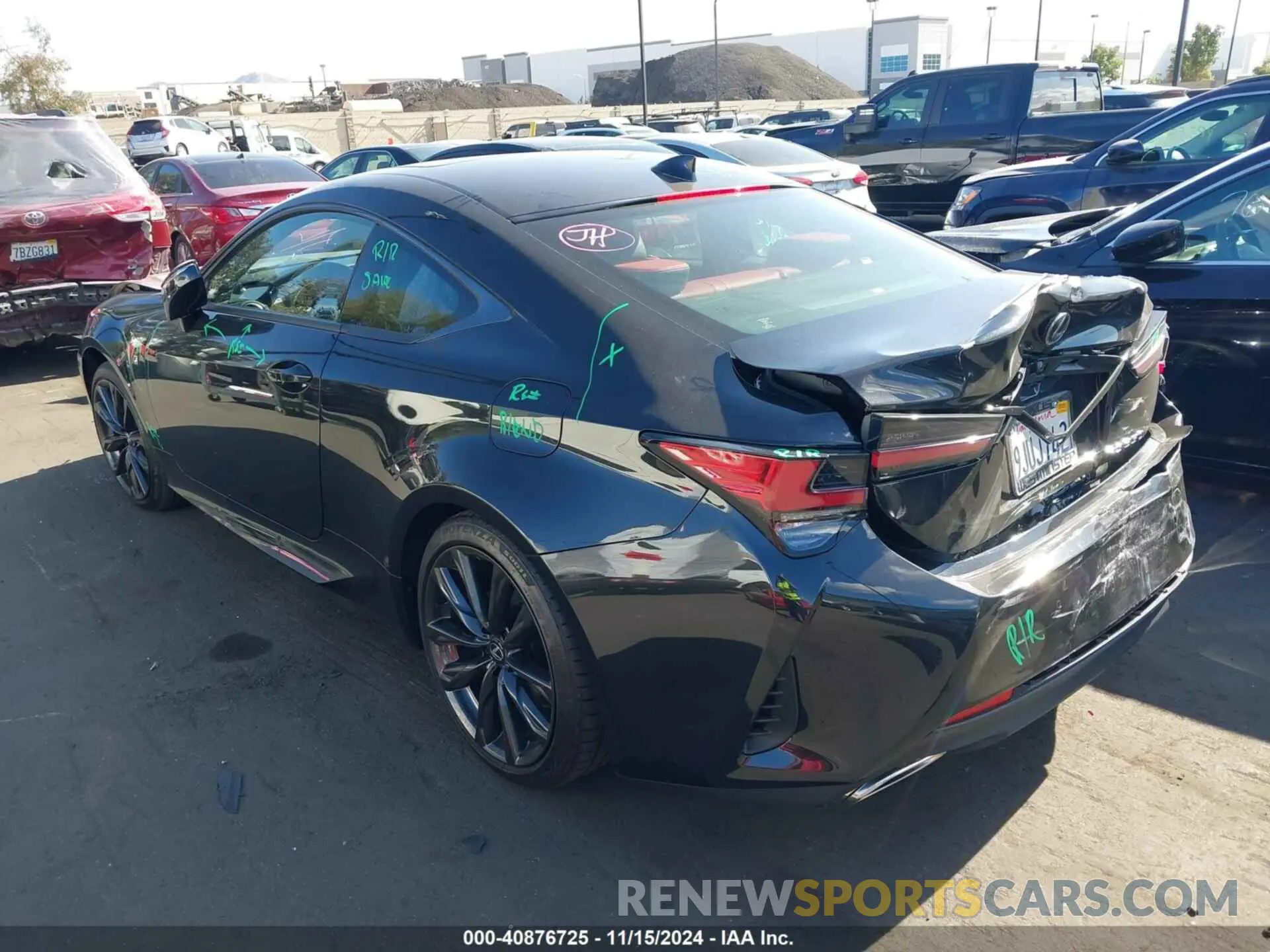 3 fotografías del automóvil dañado JTHGZ5BCXP5027274 LEXUS RC 350 2023