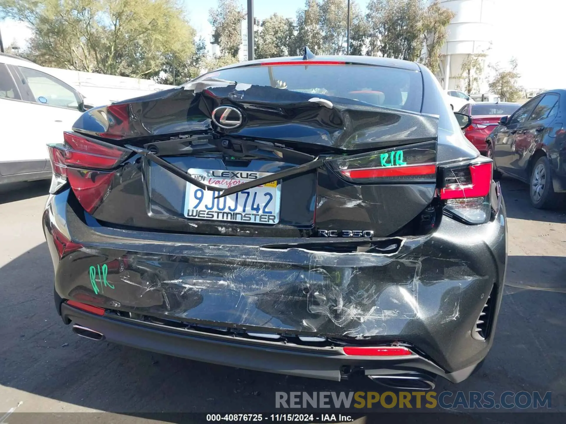 6 fotografías del automóvil dañado JTHGZ5BCXP5027274 LEXUS RC 350 2023
