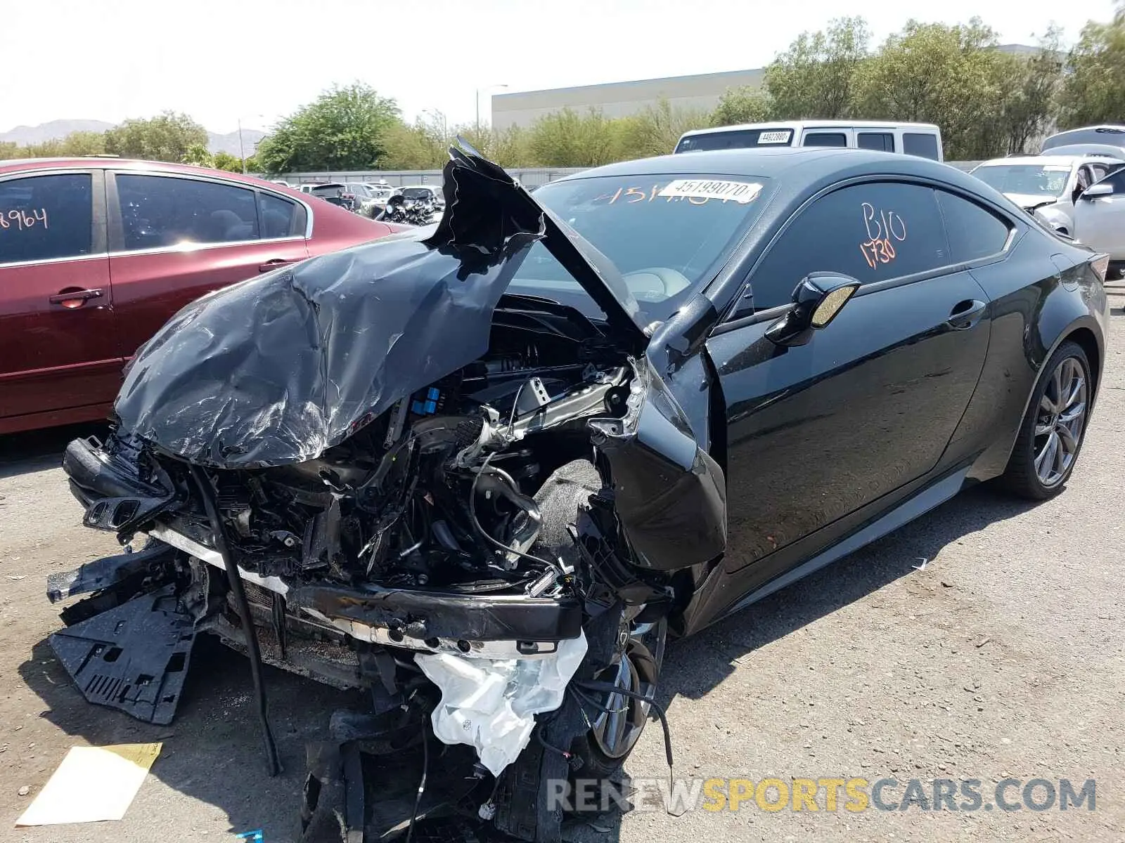2 fotografías del automóvil dañado JTHGZ5BC8L5022388 LEXUS RC 350 F-S 2020
