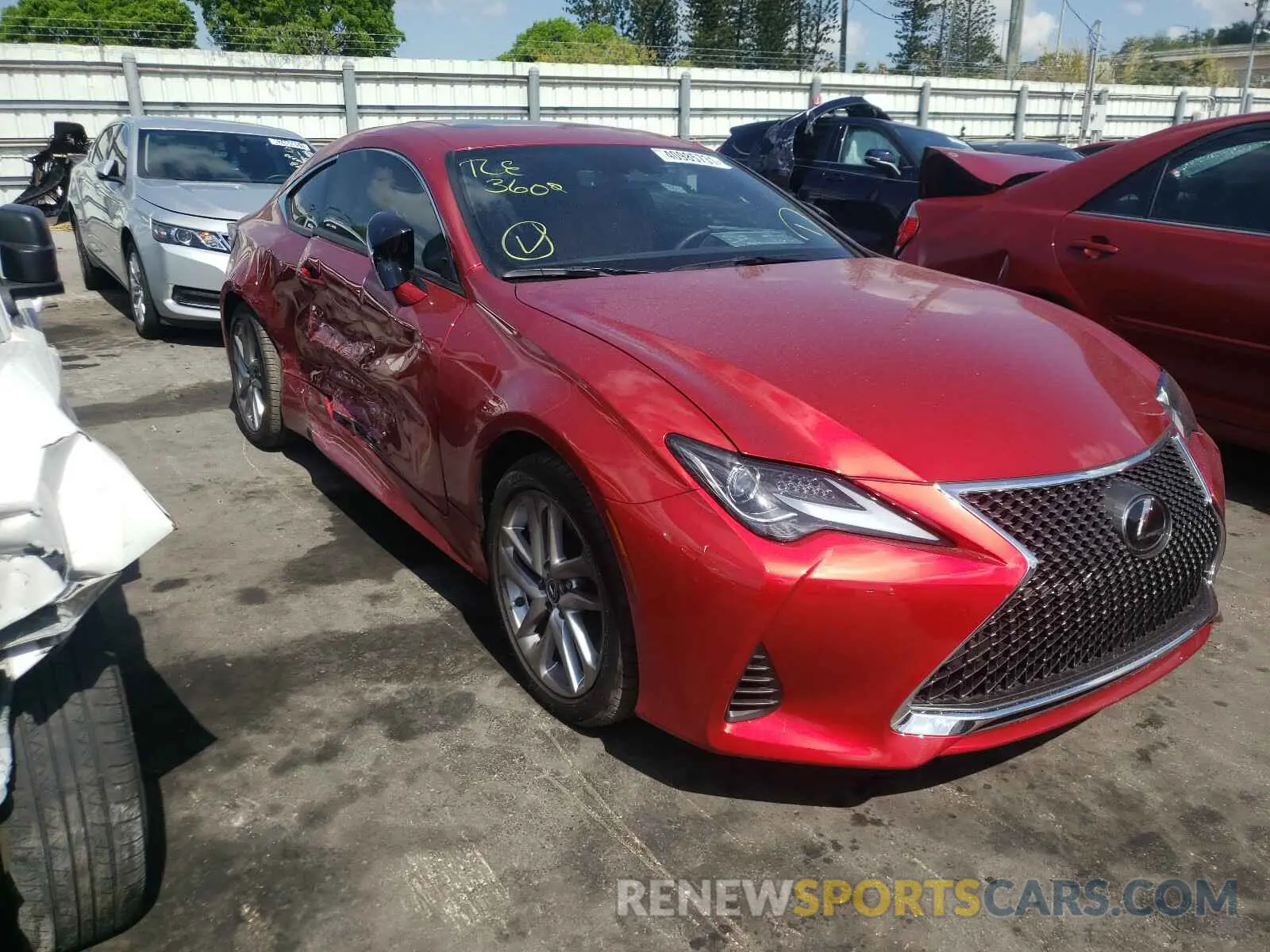 1 fotografías del automóvil dañado JTHAA5BCXM5011214 LEXUS RC300 2021