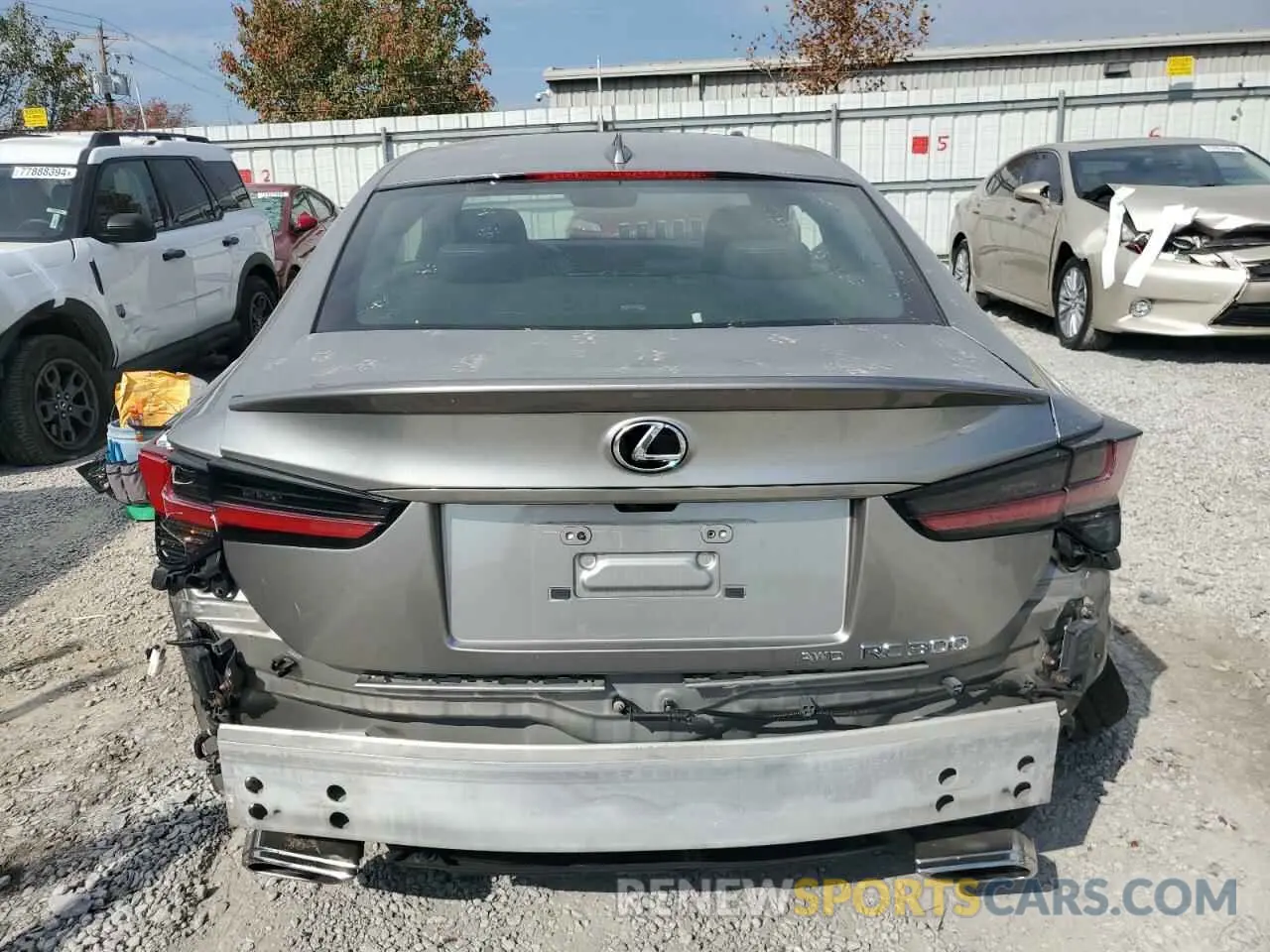 6 fotografías del automóvil dañado JTHD85EC3M5006084 LEXUS RC300 2021