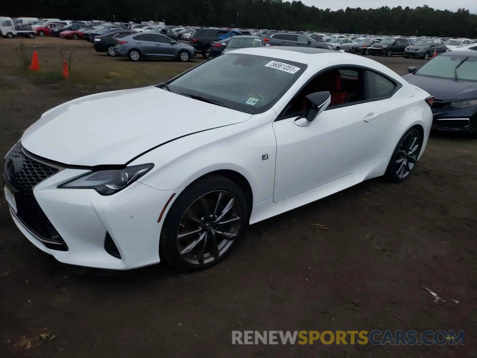 2 fotografías del automóvil dañado JTHG85EC7M5006280 LEXUS RC300 2021