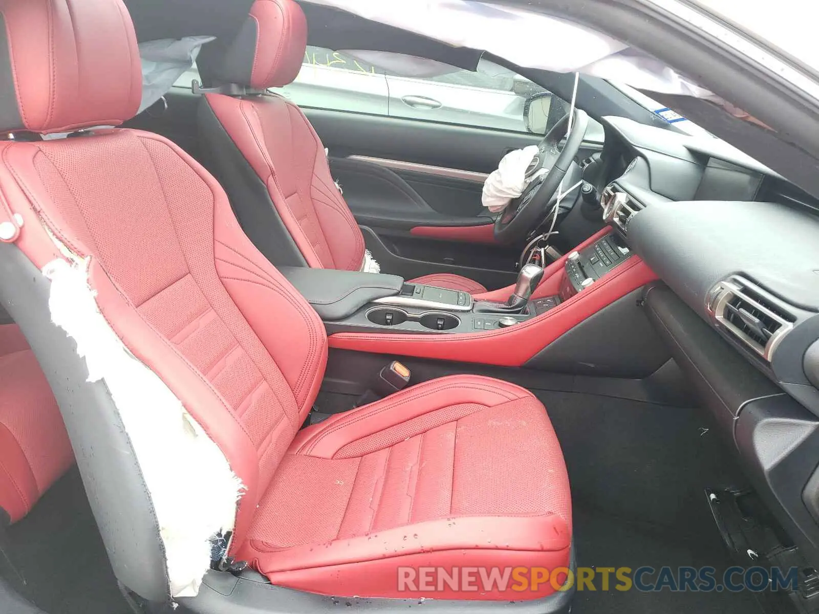 5 fotografías del automóvil dañado JTHGZ5BC0L5022532 LEXUS RC350 2020