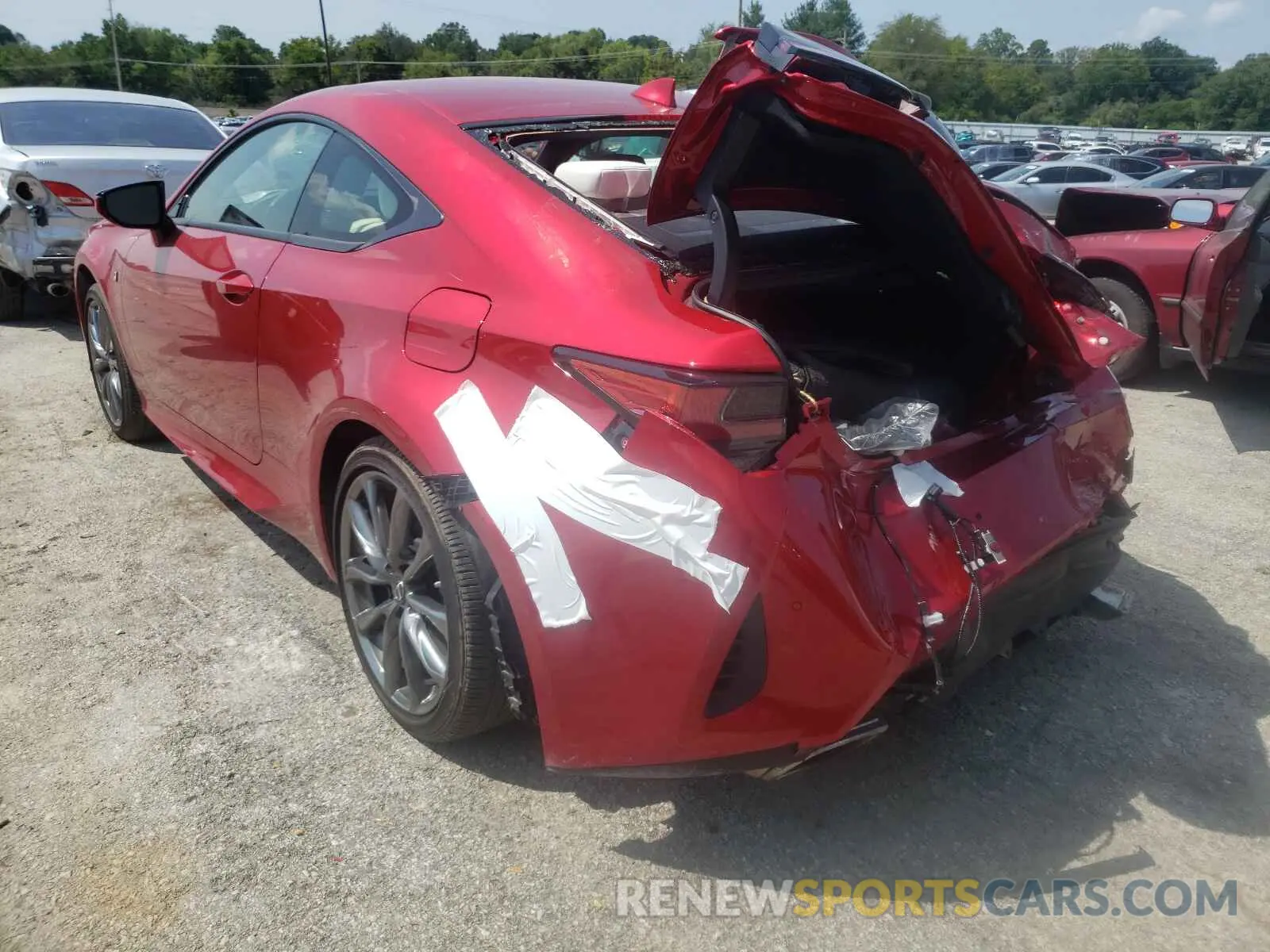 3 fotografías del automóvil dañado JTHGZ5DC6L5010351 LEXUS RC350 2020
