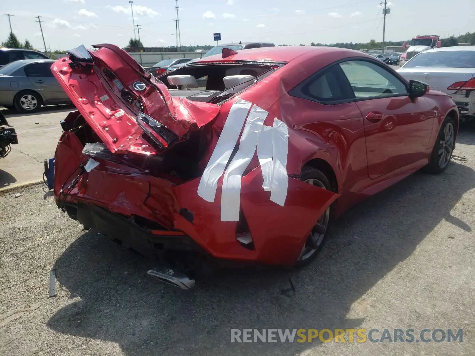4 fotografías del automóvil dañado JTHGZ5DC6L5010351 LEXUS RC350 2020