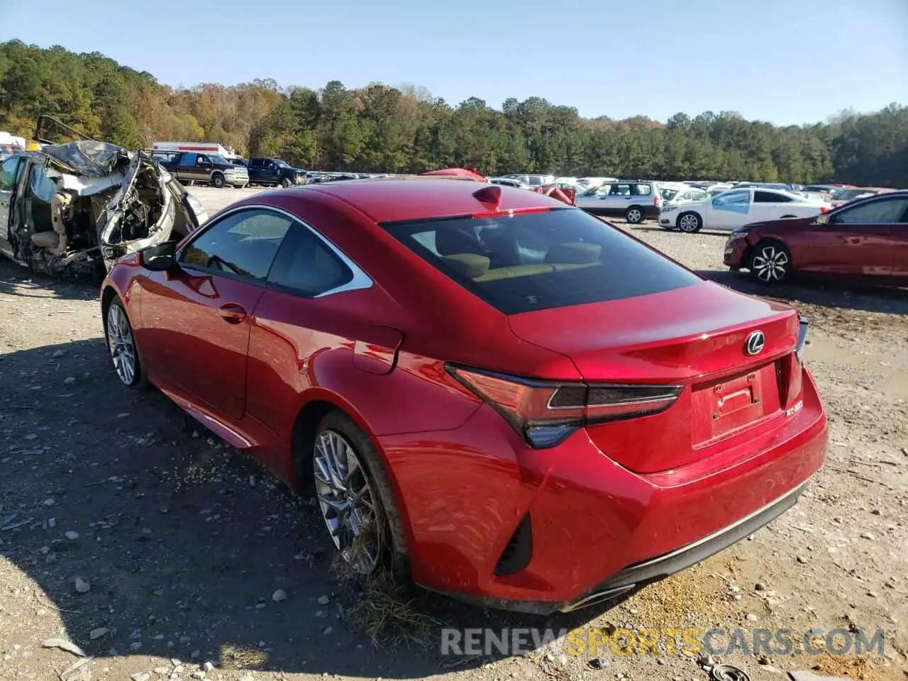3 fotografías del automóvil dañado JTHDZ5BC0M5023636 LEXUS RC350 2021
