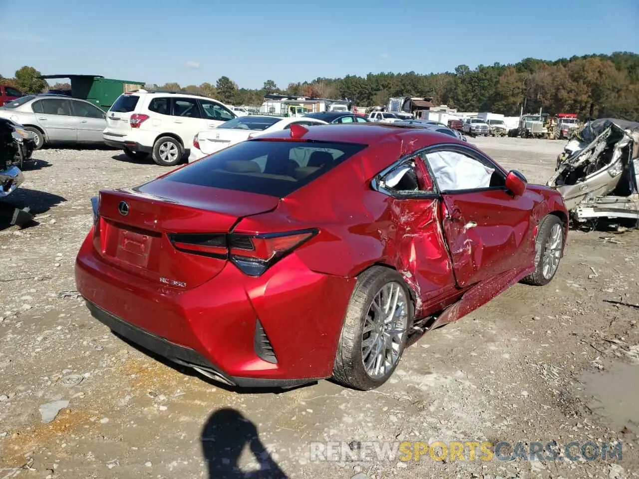4 fotografías del automóvil dañado JTHDZ5BC0M5023636 LEXUS RC350 2021
