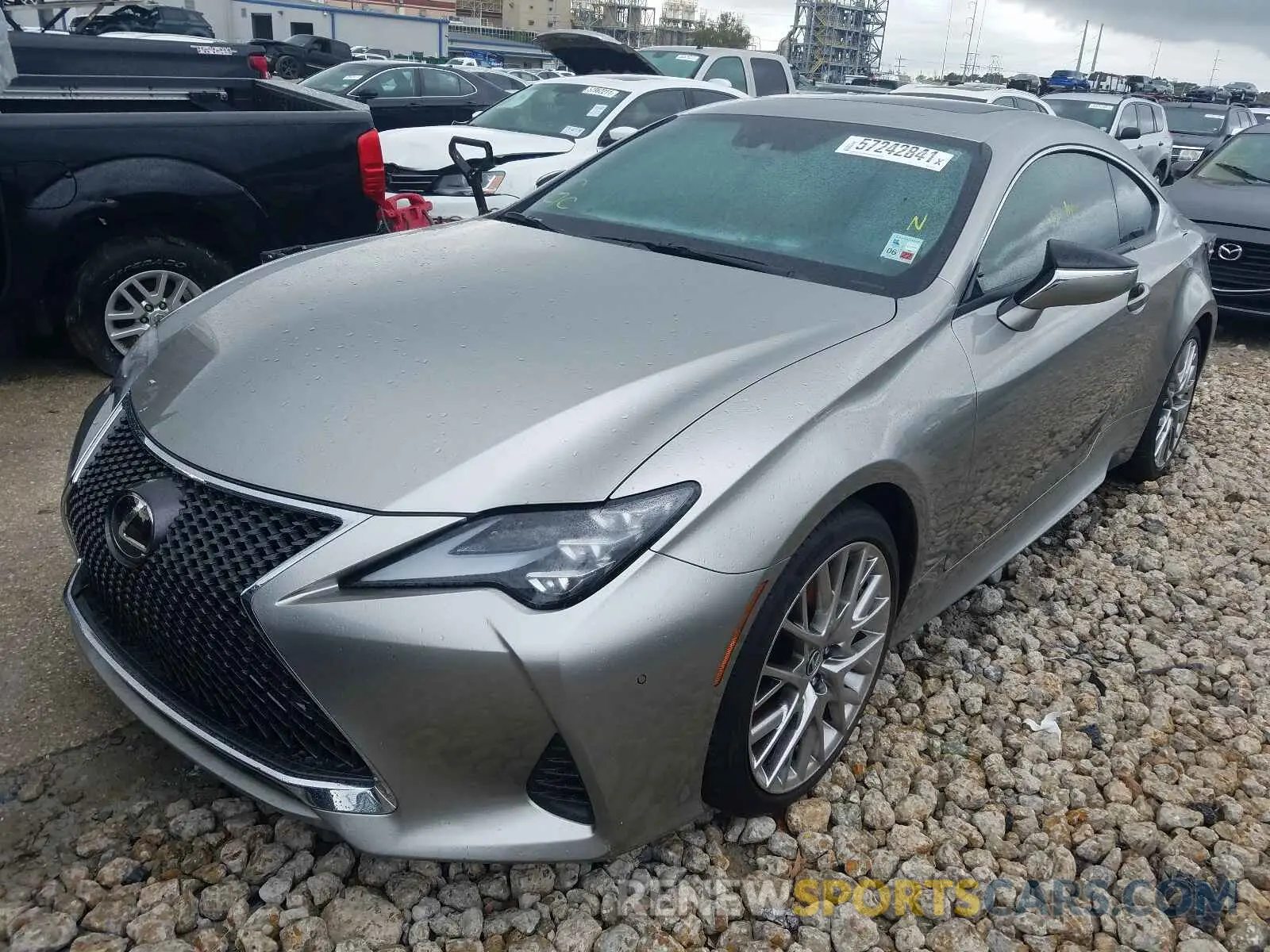 2 fotografías del automóvil dañado JTHDZ5BC9M5024378 LEXUS RC350 2021