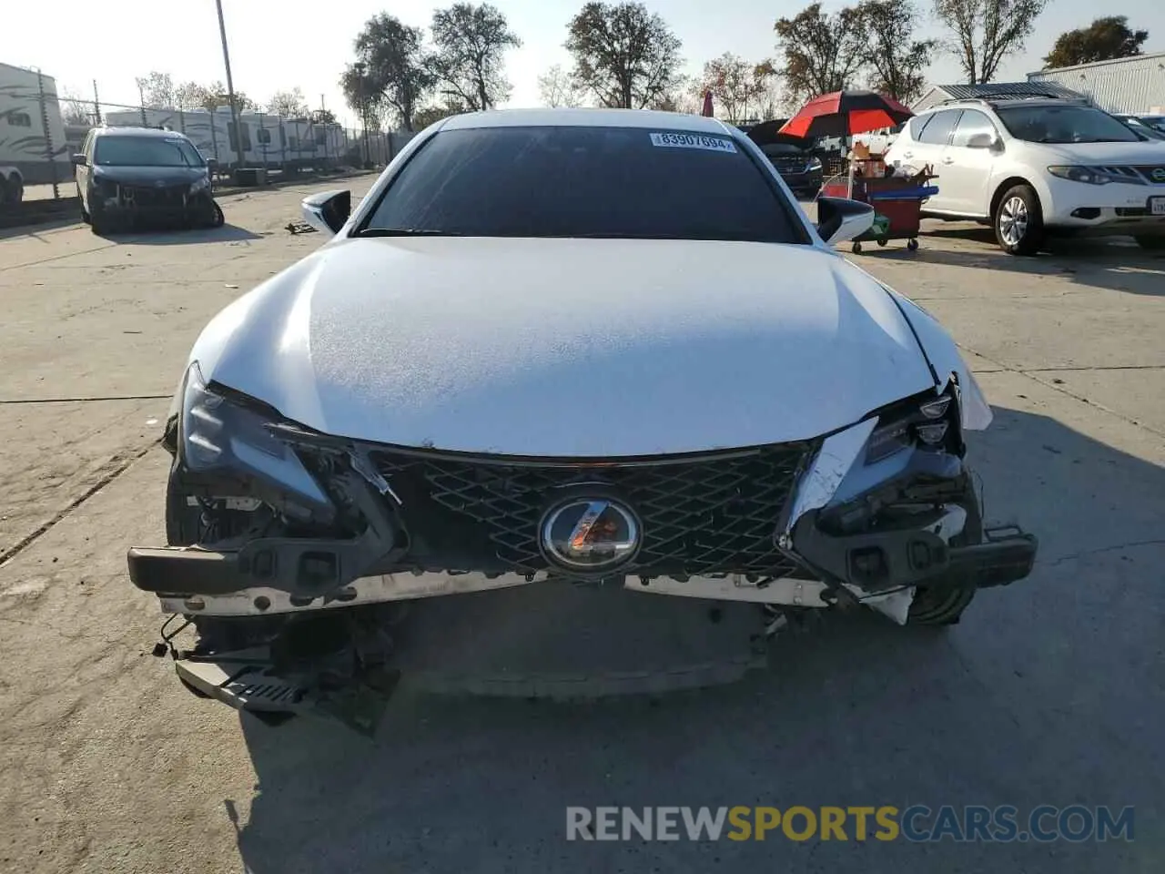 5 fotografías del automóvil dañado JTHGZ5BC7M5023520 LEXUS RC350 2021