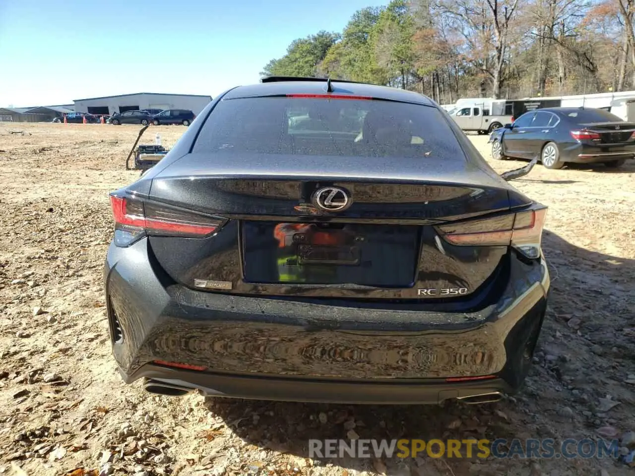 6 fotografías del automóvil dañado JTHGZ5BCXM5024922 LEXUS RC350 2021