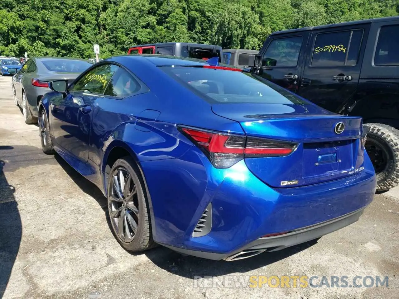 3 fotografías del automóvil dañado JTHGZ5DC8M5010787 LEXUS RC350 2021