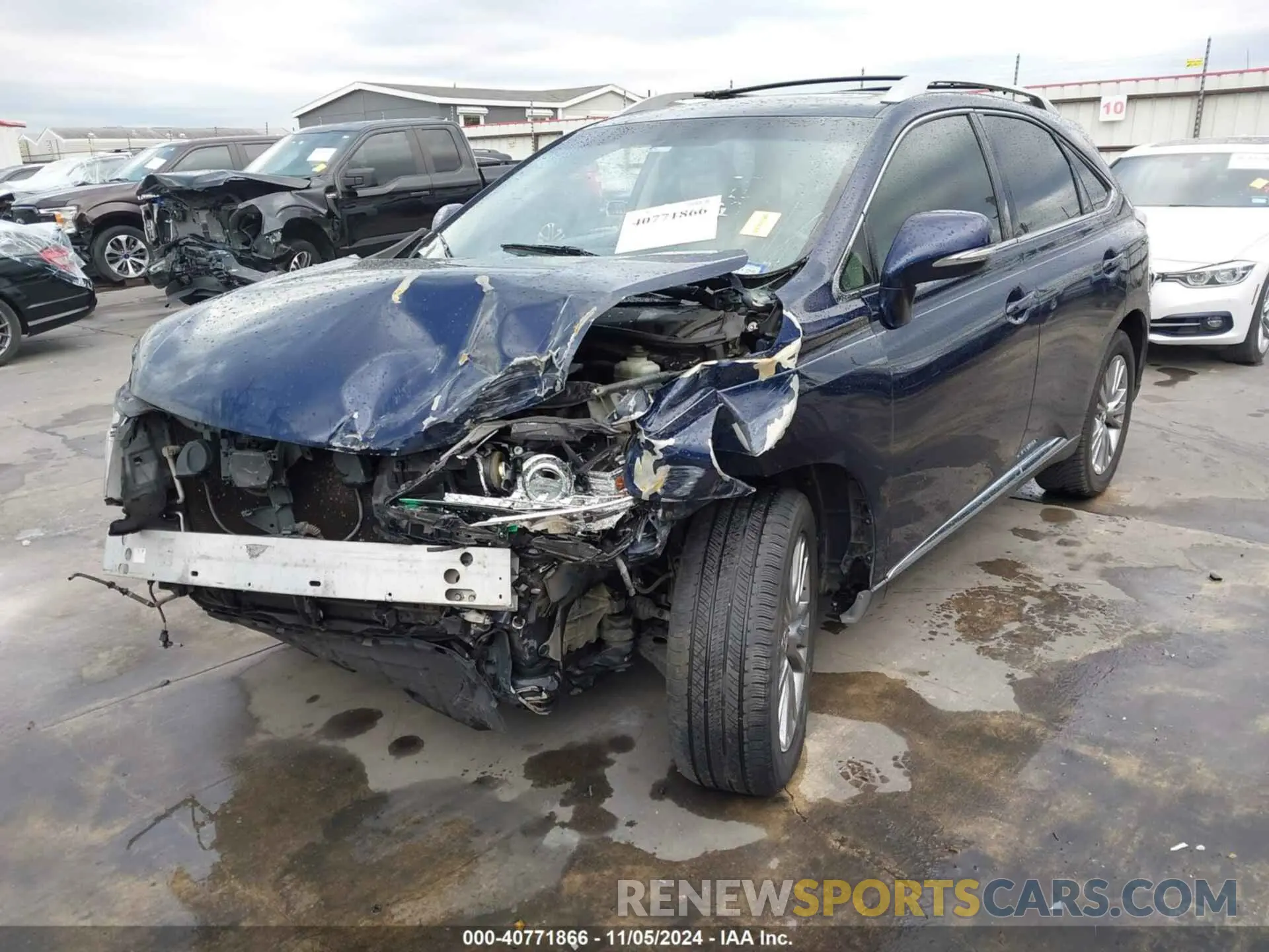 2 fotografías del automóvil dañado JTJZK1BA3D2007710 LEXUS RX 2013