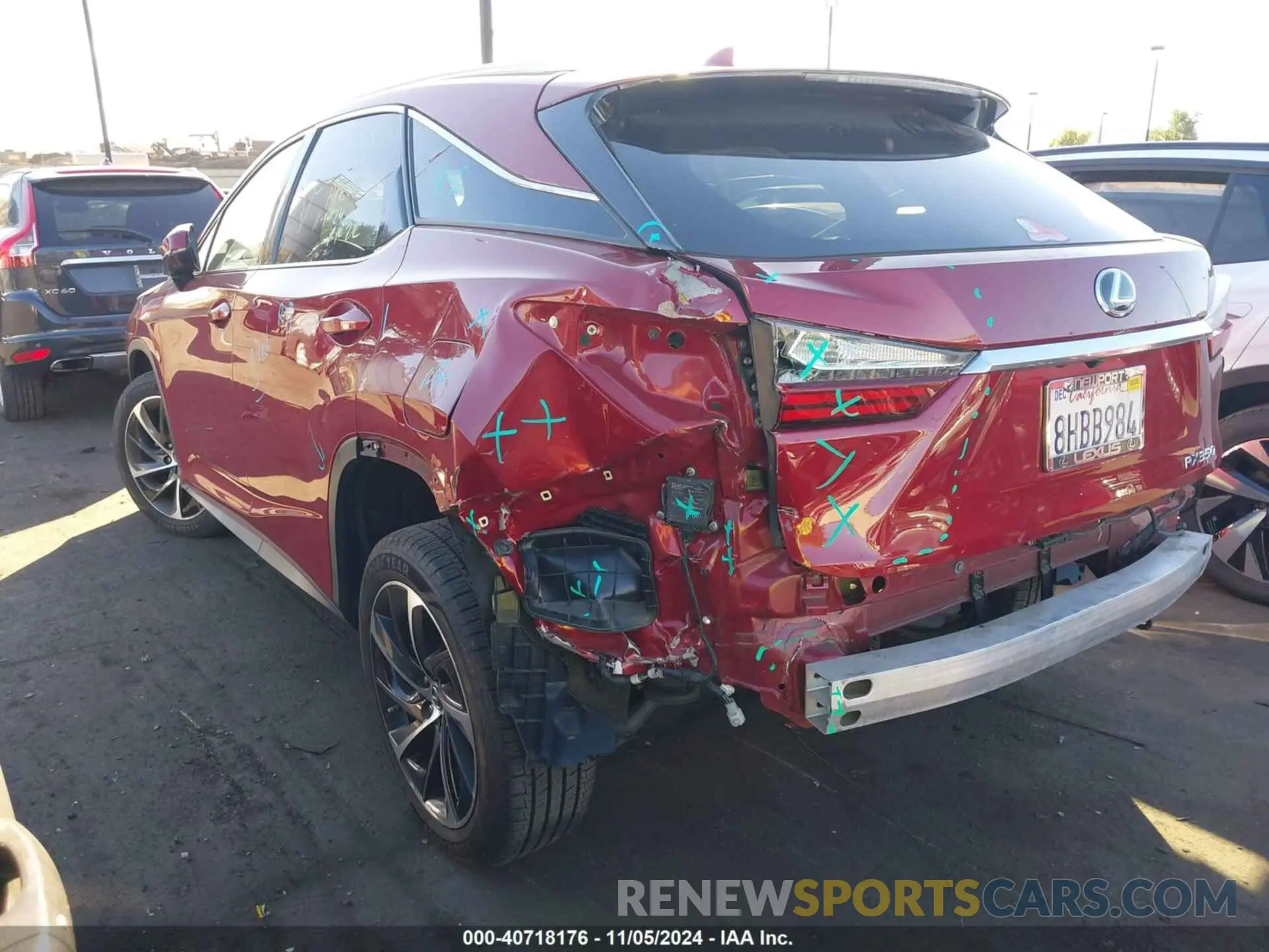 3 fotografías del automóvil dañado 2T2BZMCA8KC175398 LEXUS RX 2019