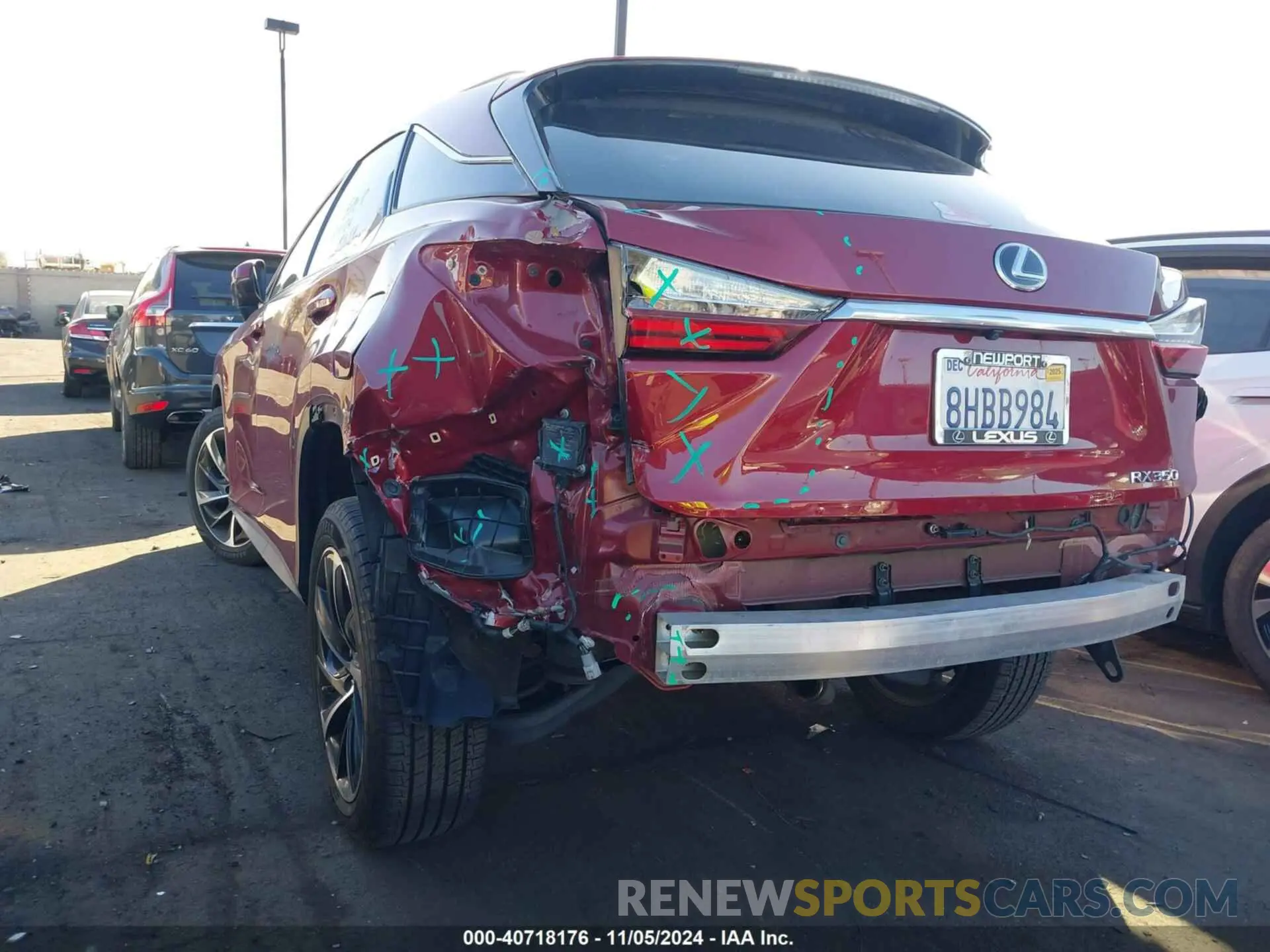 6 fotografías del automóvil dañado 2T2BZMCA8KC175398 LEXUS RX 2019