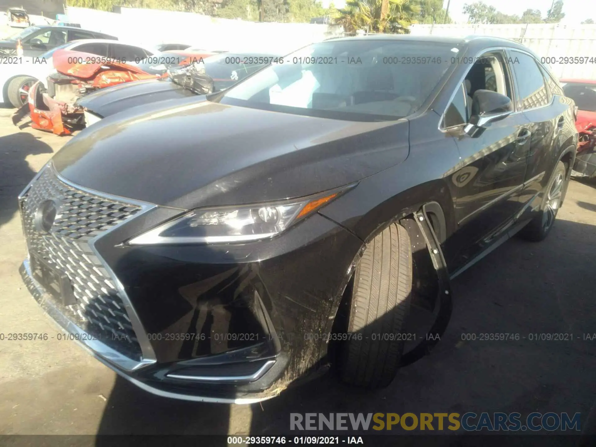 2 fotografías del automóvil dañado 2T2HGMDA4LC047711 LEXUS RX 2020