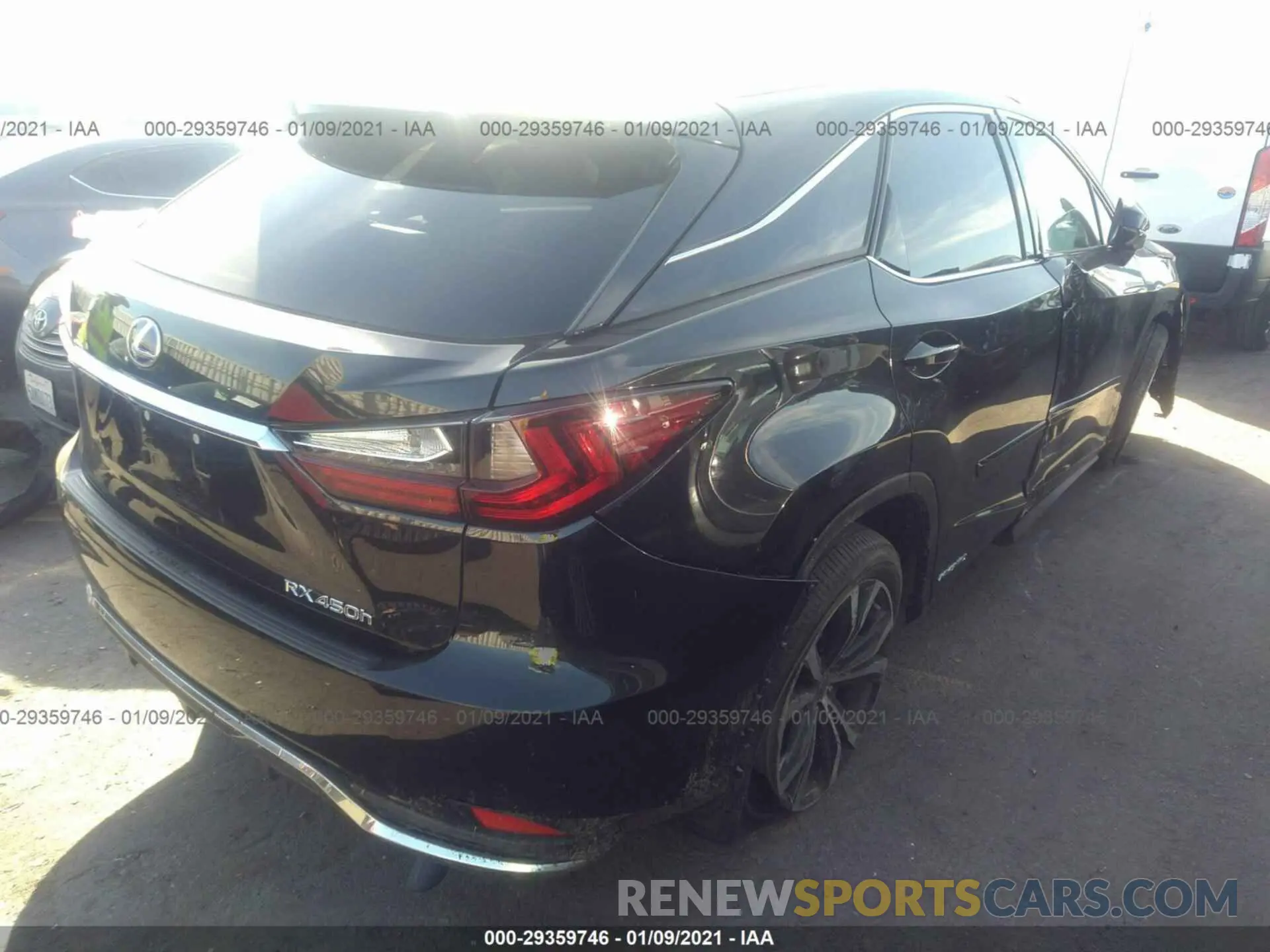 4 fotografías del automóvil dañado 2T2HGMDA4LC047711 LEXUS RX 2020