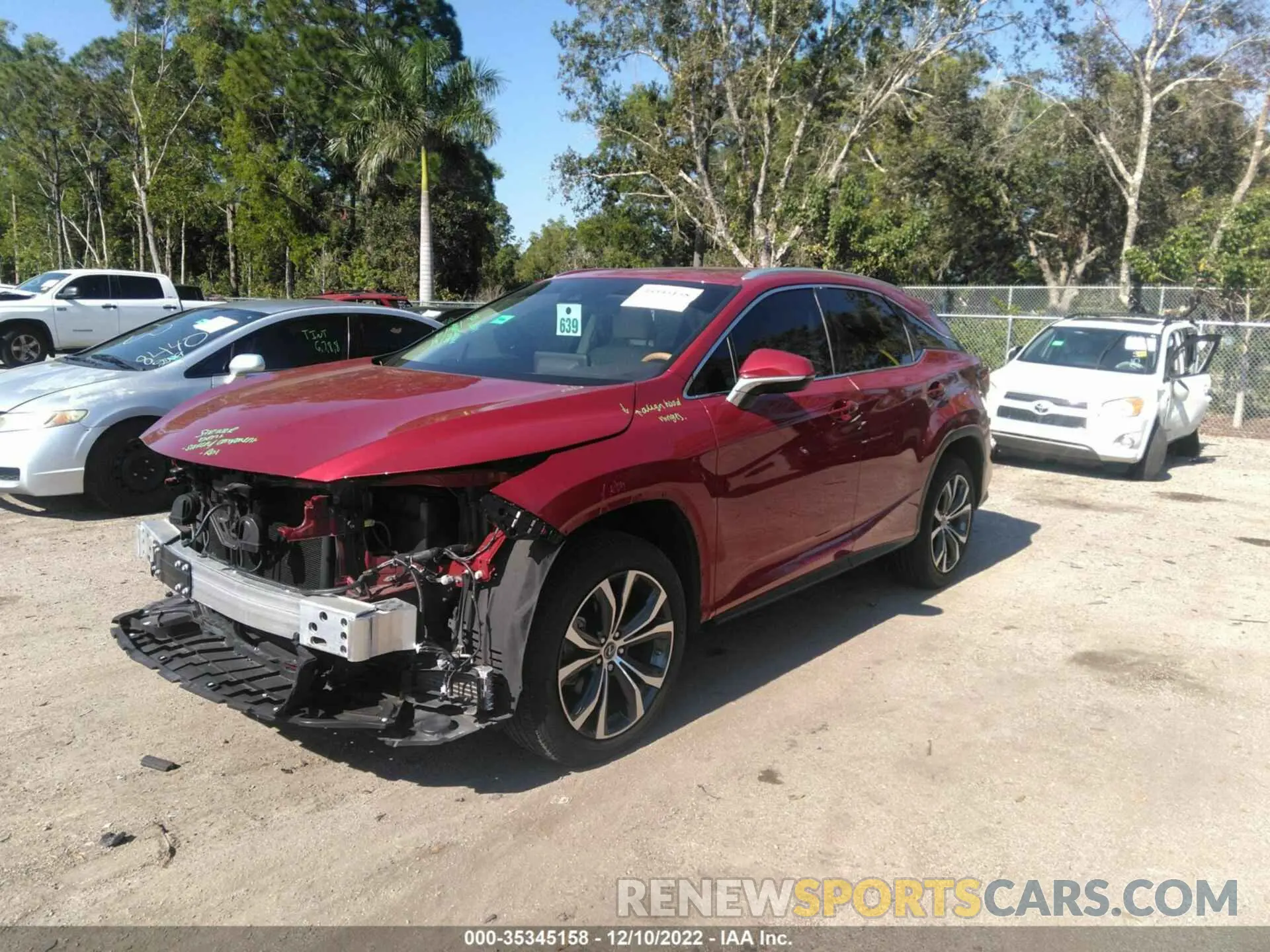2 fotografías del automóvil dañado 2T2HZMAA2LC160104 LEXUS RX 2020
