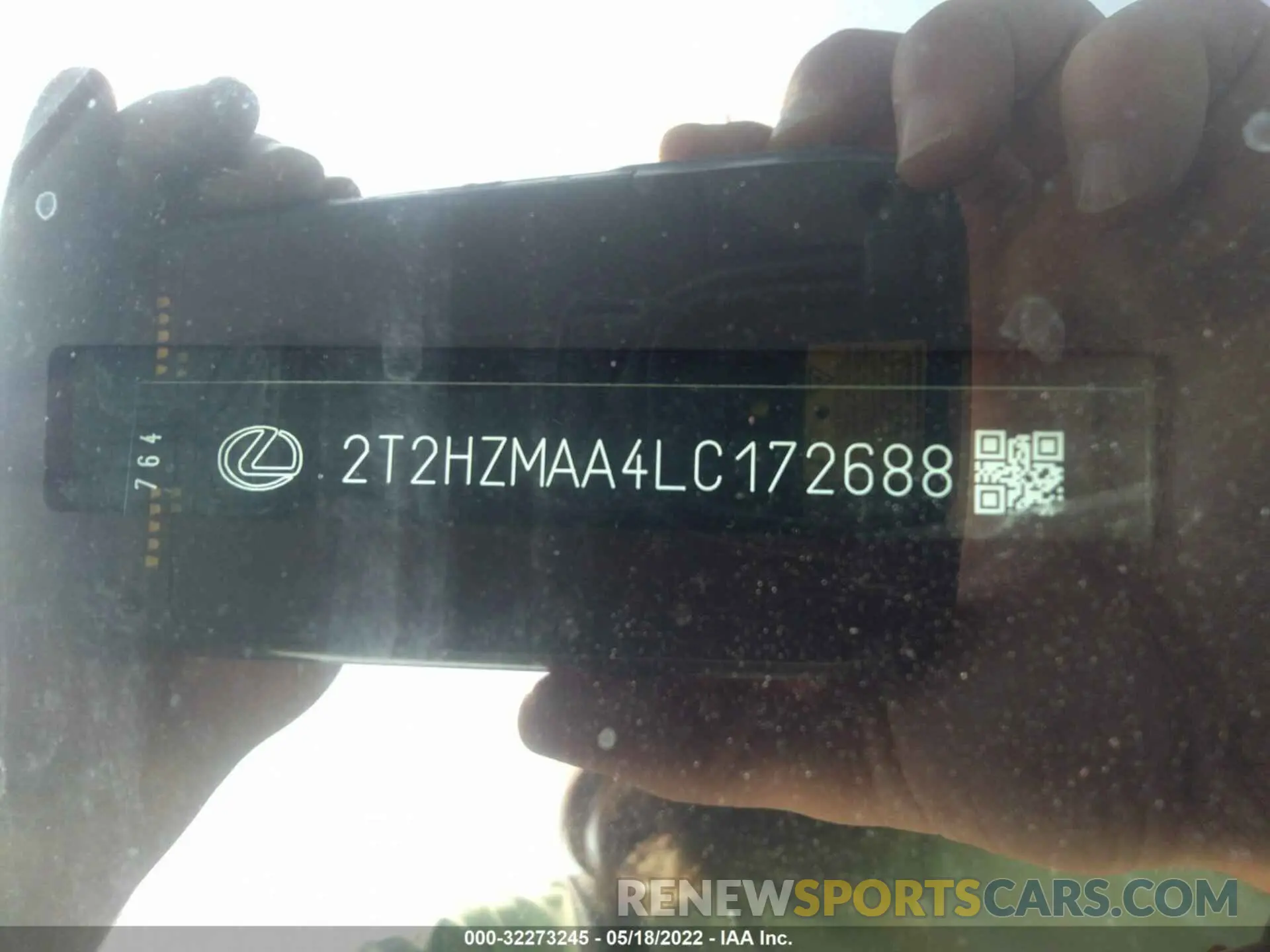 9 fotografías del automóvil dañado 2T2HZMAA4LC172688 LEXUS RX 2020