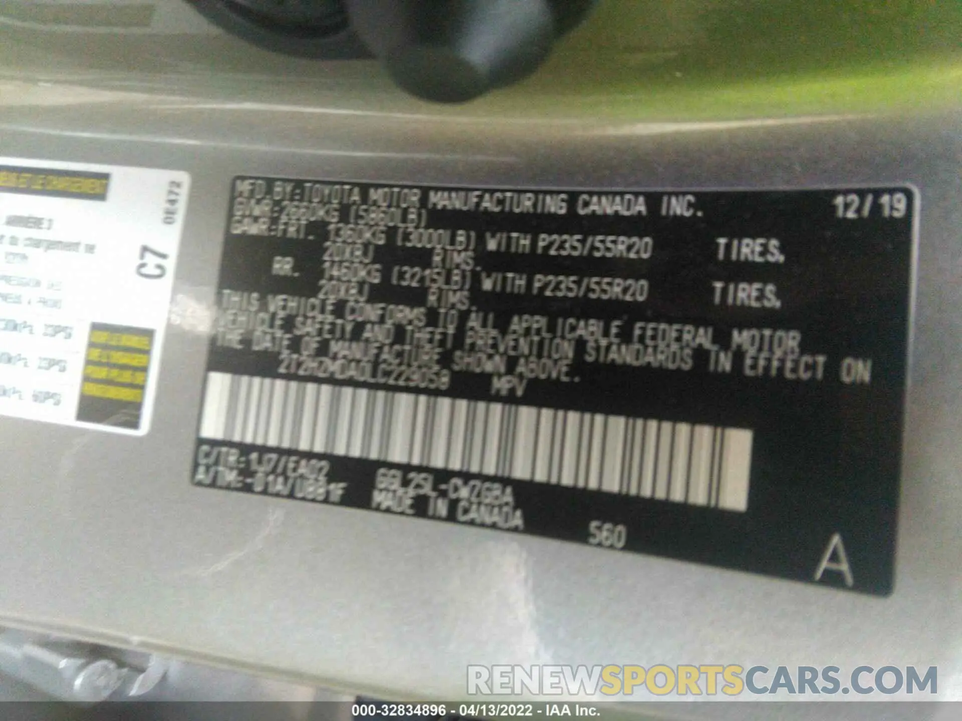 9 fotografías del automóvil dañado 2T2HZMDA0LC229058 LEXUS RX 2020