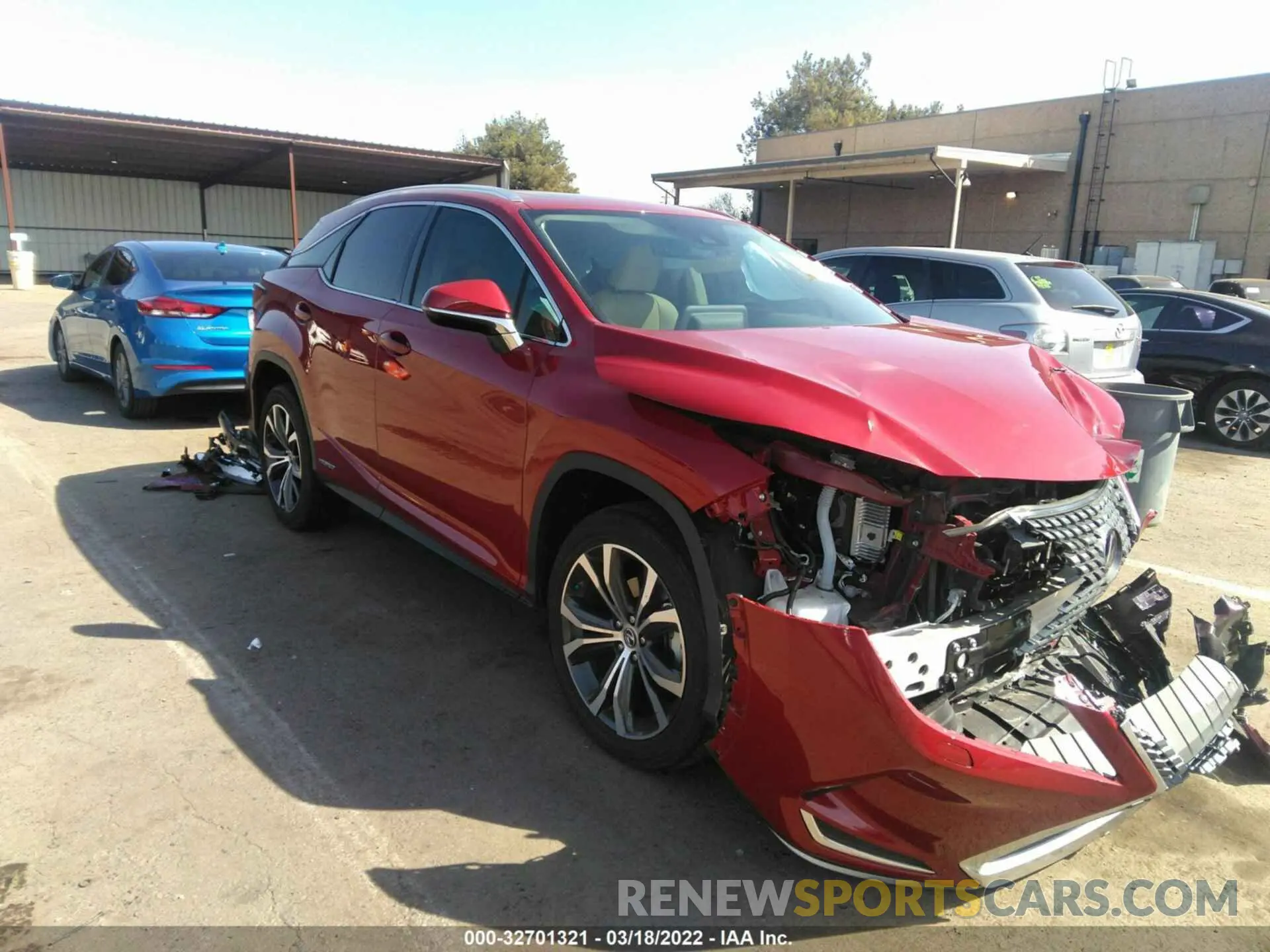 1 fotografías del automóvil dañado 2T2HGMDA8MC064111 LEXUS RX 2021