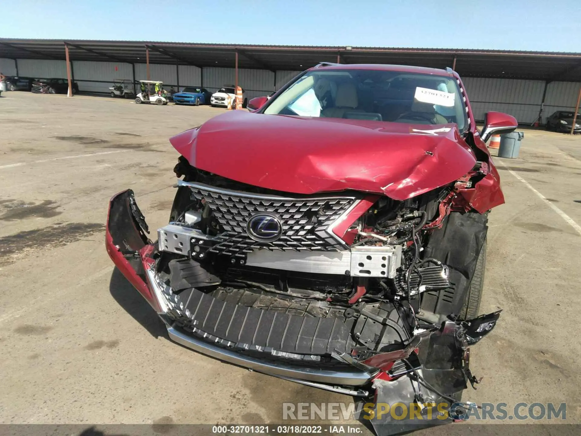 6 fotografías del automóvil dañado 2T2HGMDA8MC064111 LEXUS RX 2021