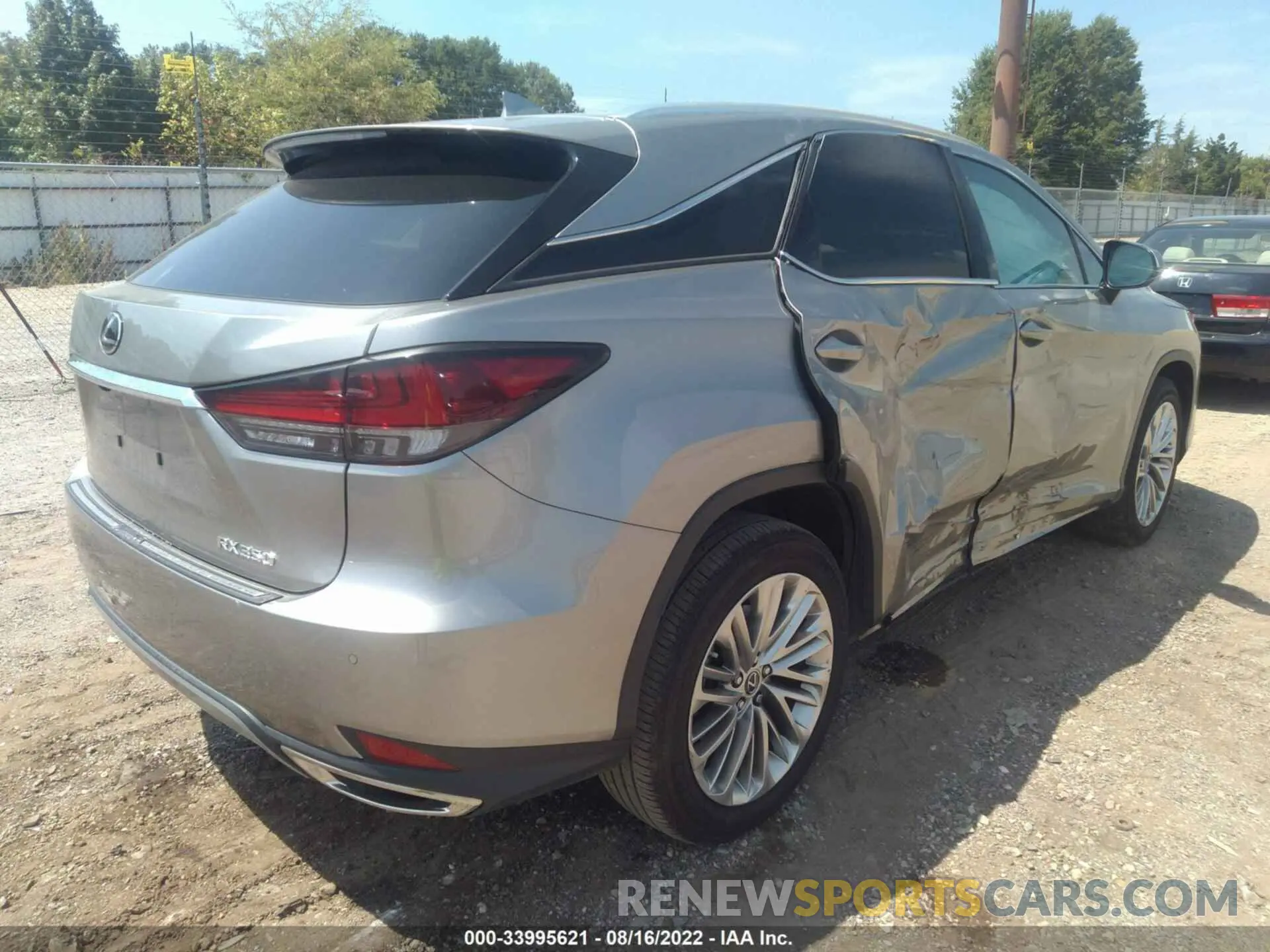 4 fotografías del automóvil dañado 2T2JZMAAXMC195993 LEXUS RX 2021