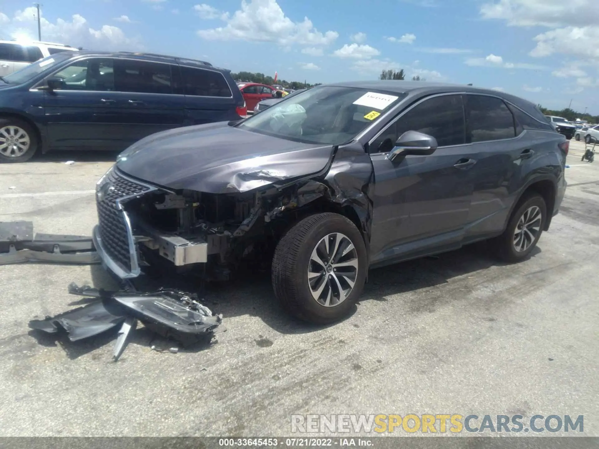 2 fotografías del automóvil dañado 2T2AZMAAXNC232378 LEXUS RX 2022