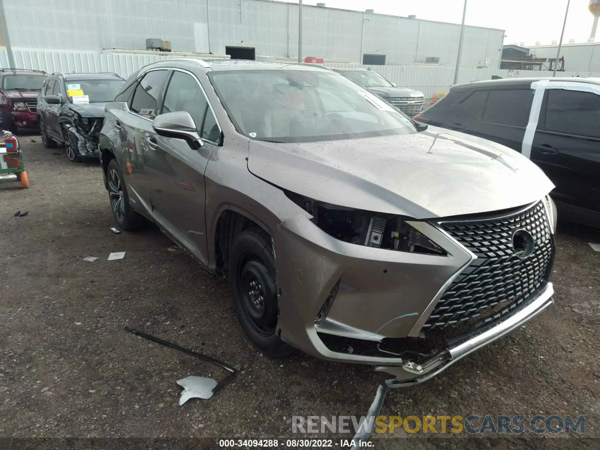 1 fotografías del automóvil dañado 2T2HGMDA1NC074996 LEXUS RX 2022