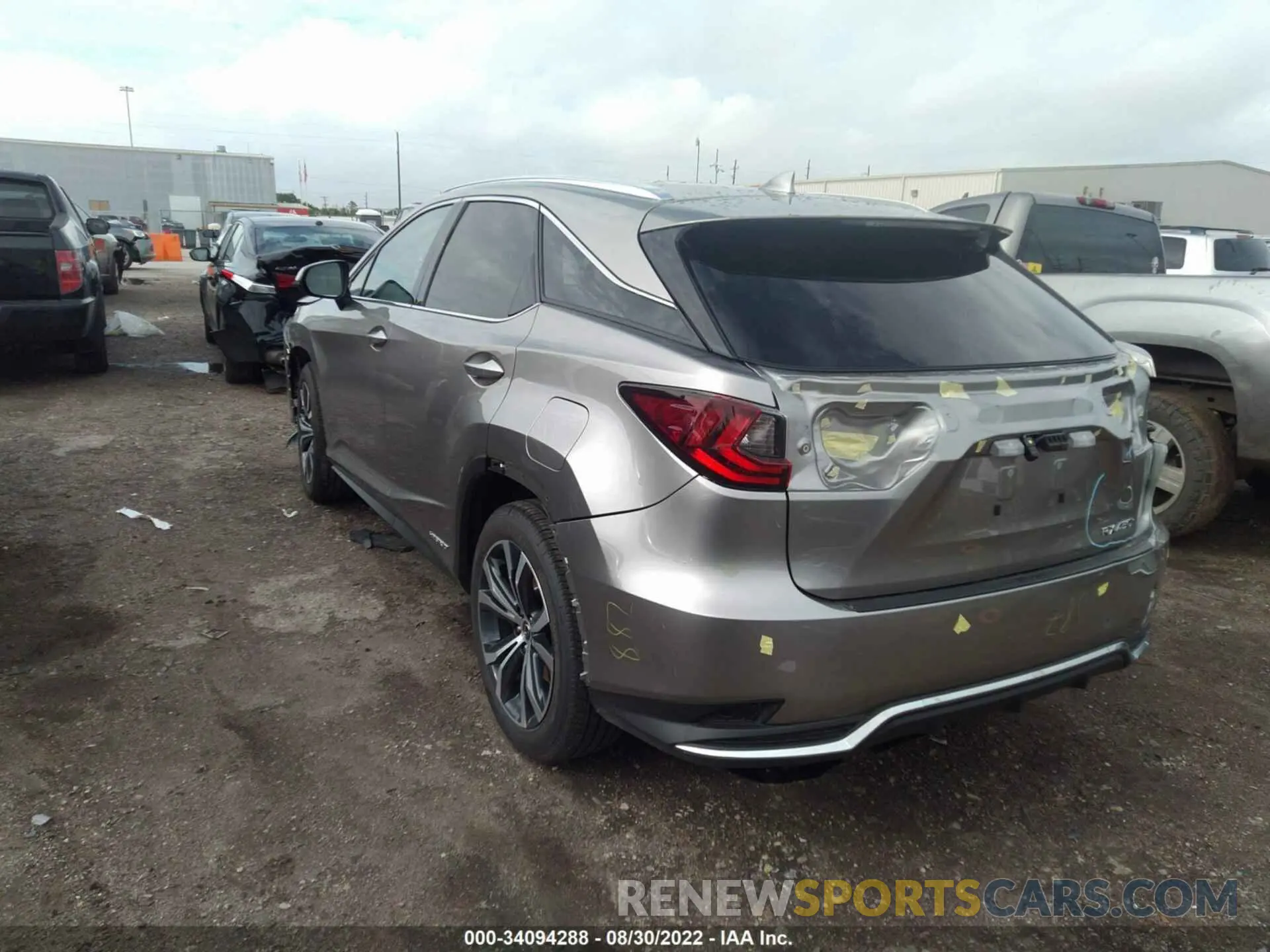 3 fotografías del automóvil dañado 2T2HGMDA1NC074996 LEXUS RX 2022