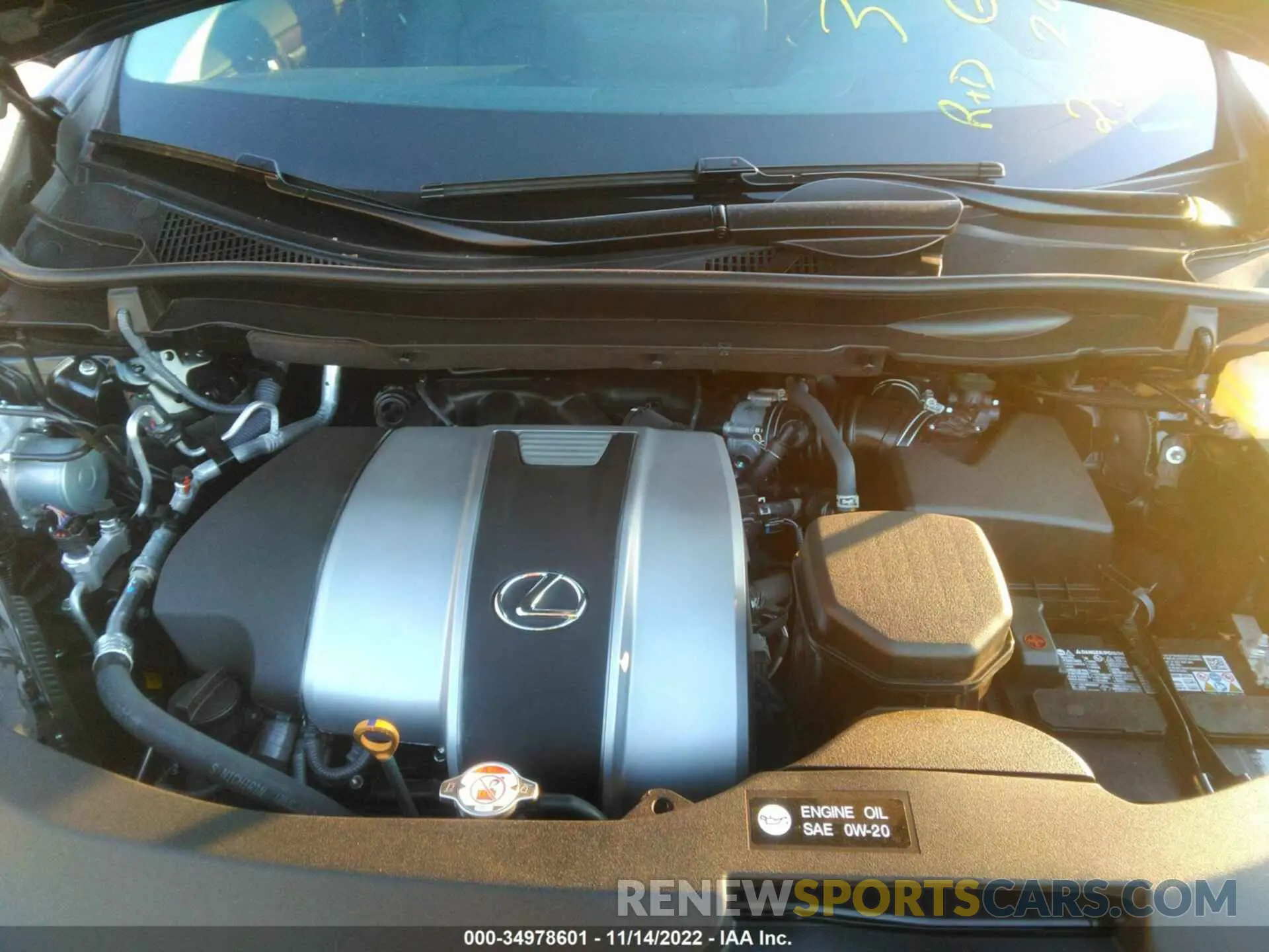 10 fotografías del automóvil dañado 2T2HZMDA3NC362805 LEXUS RX 2022