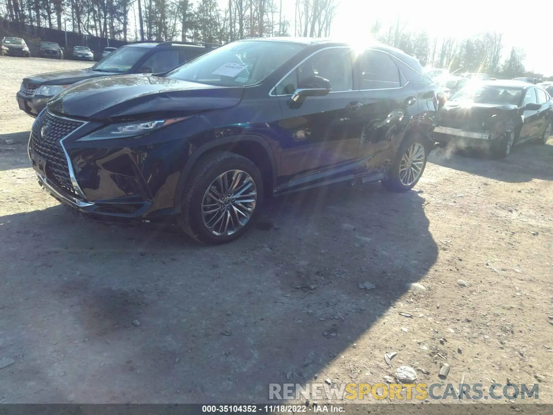 2 fotografías del automóvil dañado 2T2JZMDA7NC364977 LEXUS RX 2022