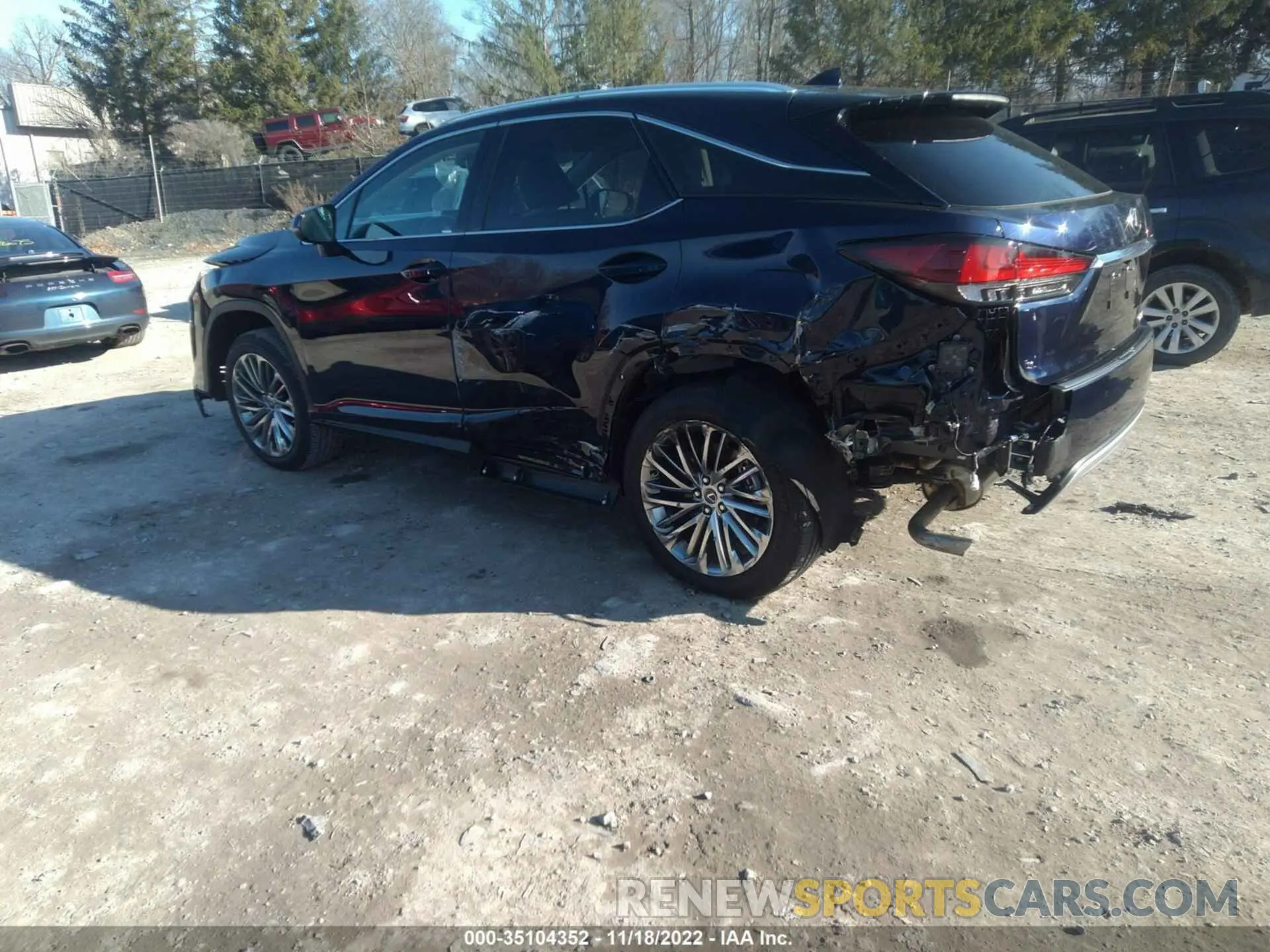 3 fotografías del automóvil dañado 2T2JZMDA7NC364977 LEXUS RX 2022