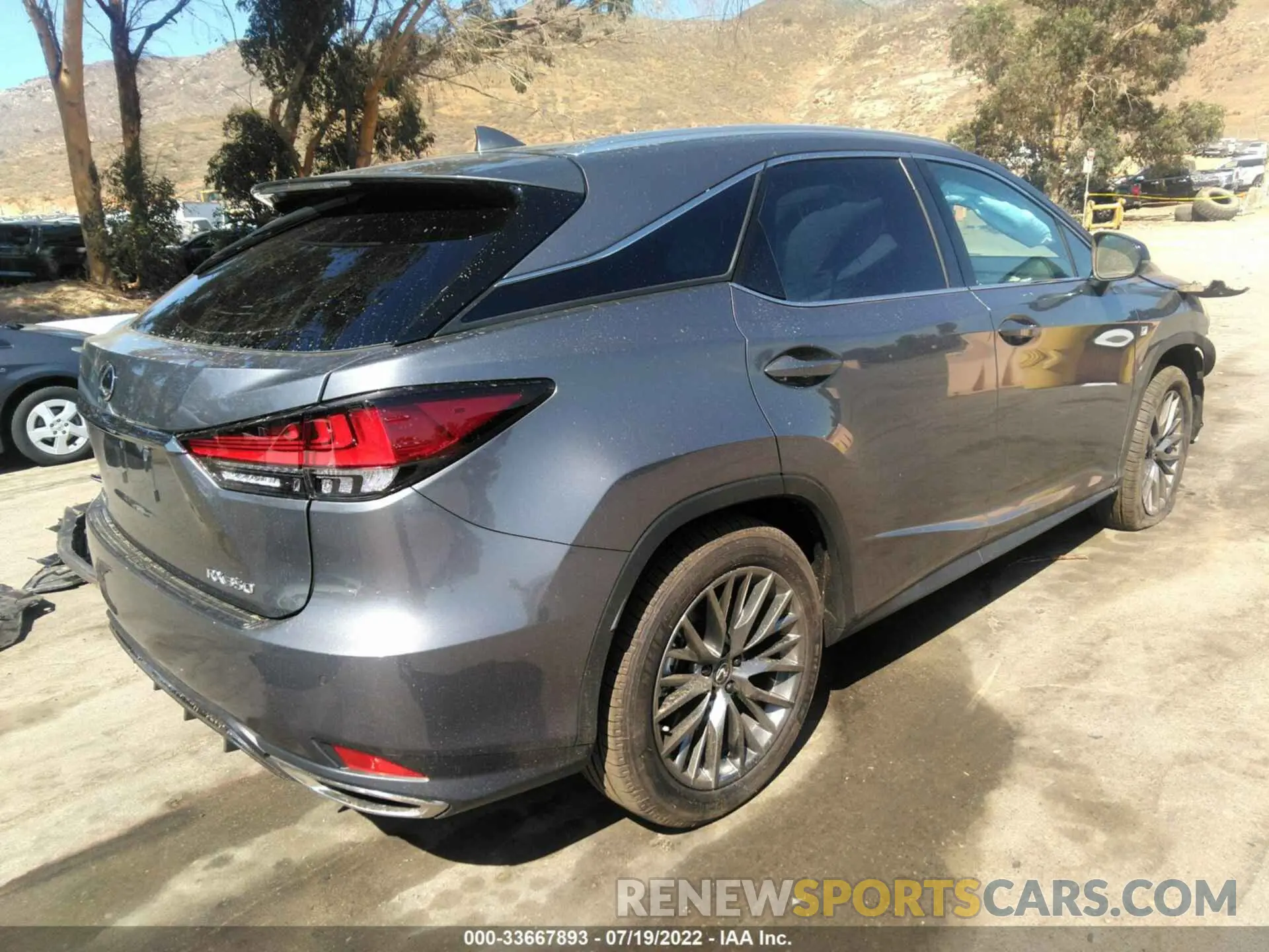 4 fotografías del automóvil dañado 2T2YZMDA0NC347405 LEXUS RX 2022