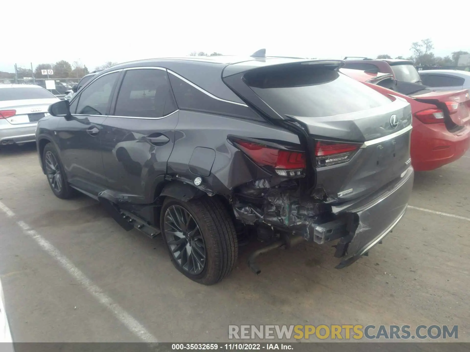 3 fotografías del automóvil dañado 2T2YZMDA3NC321736 LEXUS RX 2022