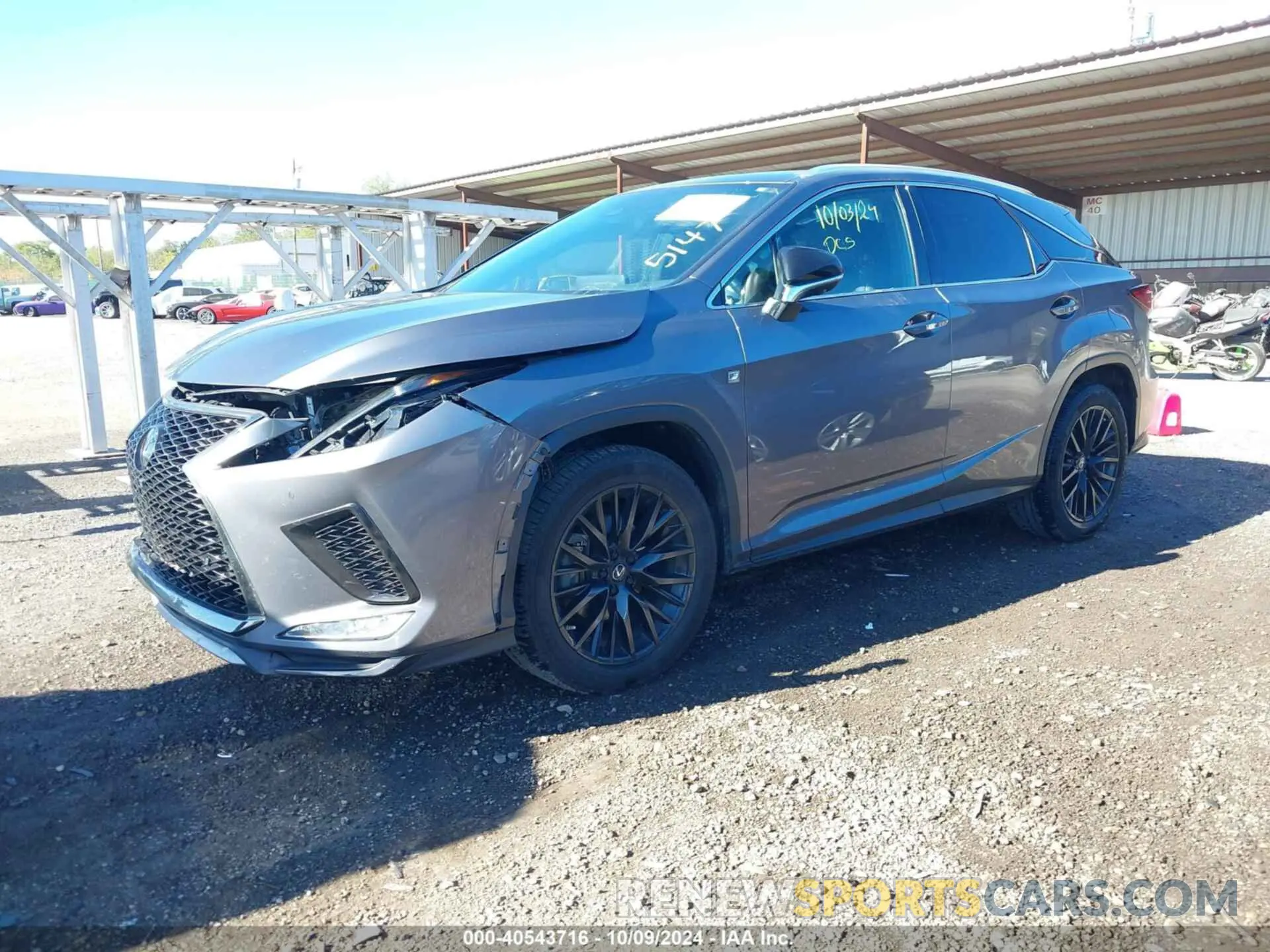 2 fotografías del automóvil dañado 2T2YZMDA5NC345147 LEXUS RX 2022