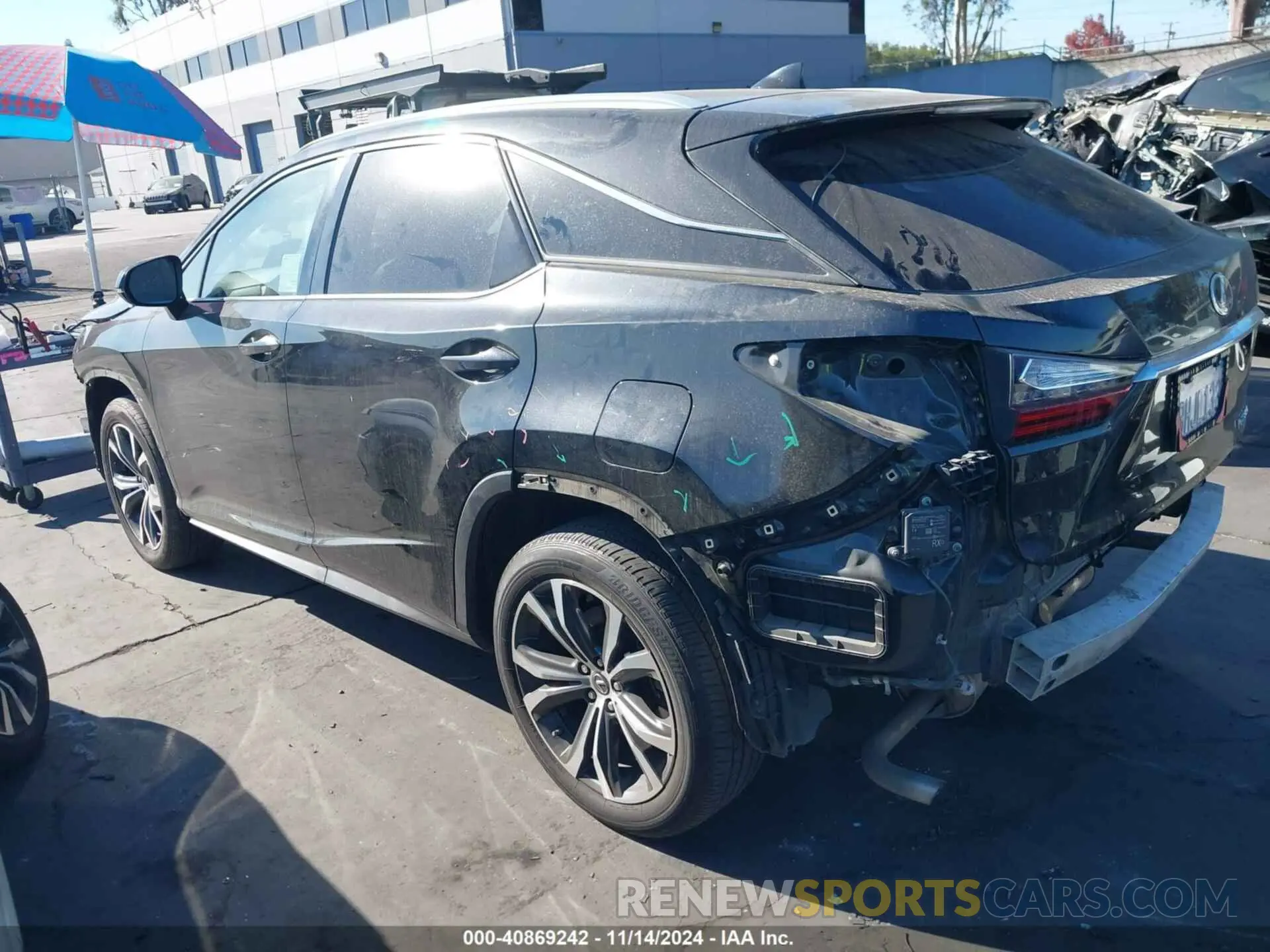 3 fotografías del automóvil dañado 2T2ZZMCA0KC123522 LEXUS RX 350 2019