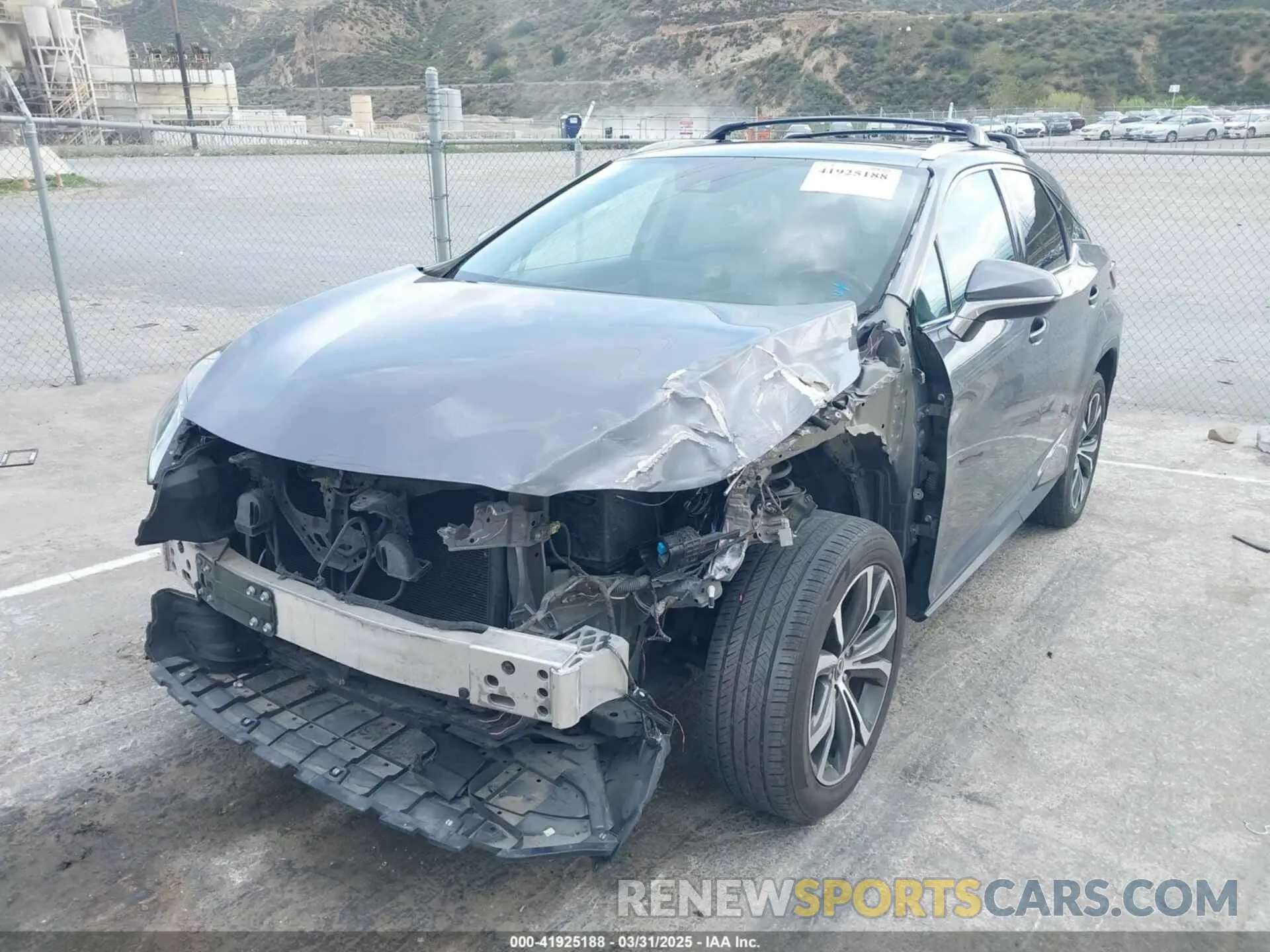 2 fotografías del automóvil dañado 2T2HZMAA3LC153100 LEXUS RX 350 2020