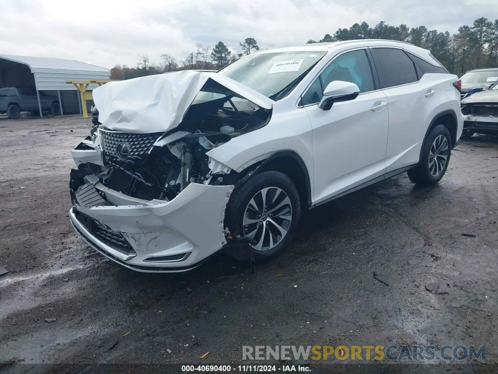 2 fotografías del automóvil dañado 2T2HZMDA2LC233399 LEXUS RX 350 2020