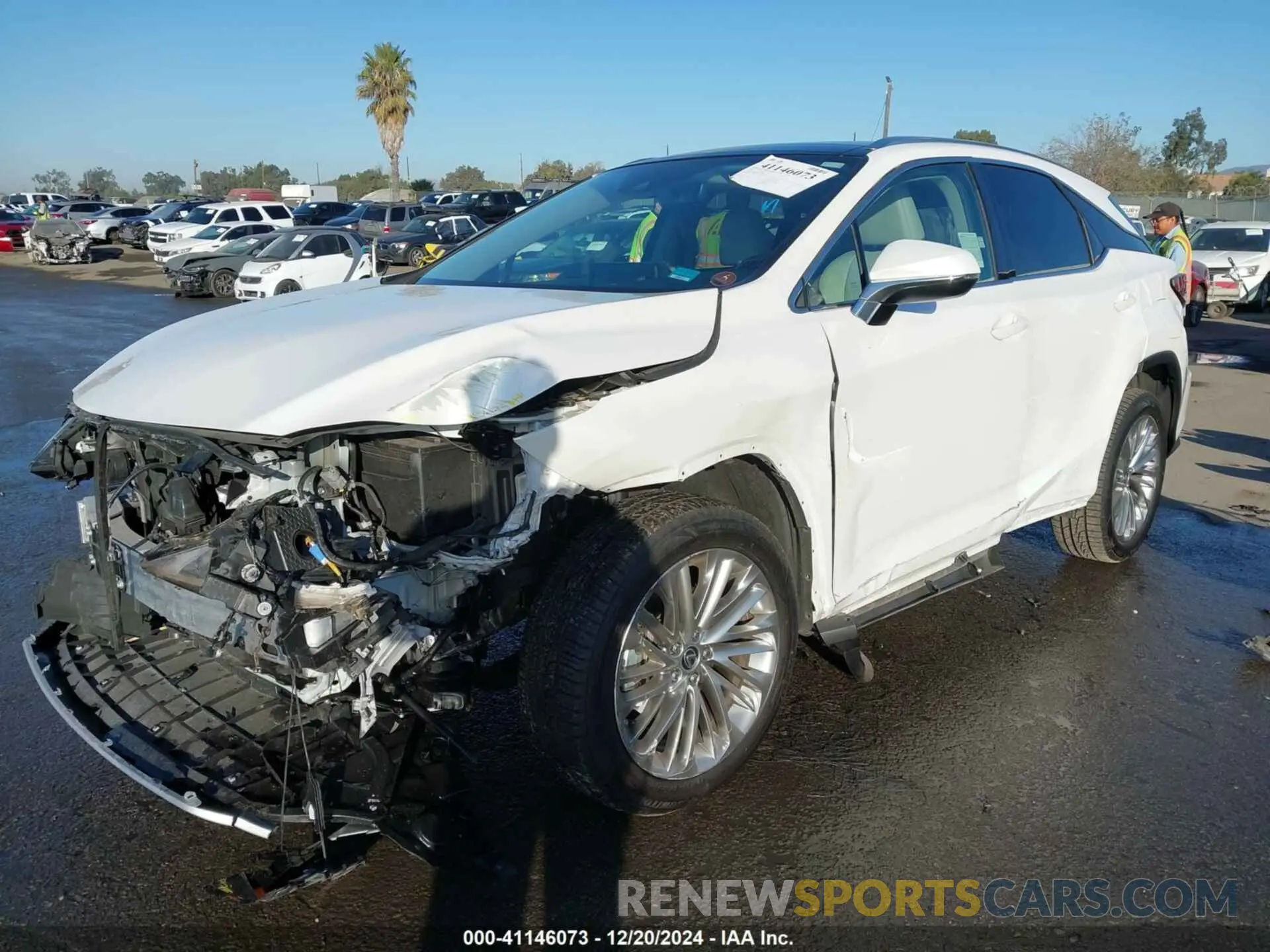 2 fotografías del automóvil dañado 2T2JZMAA4LC153642 LEXUS RX 350 2020
