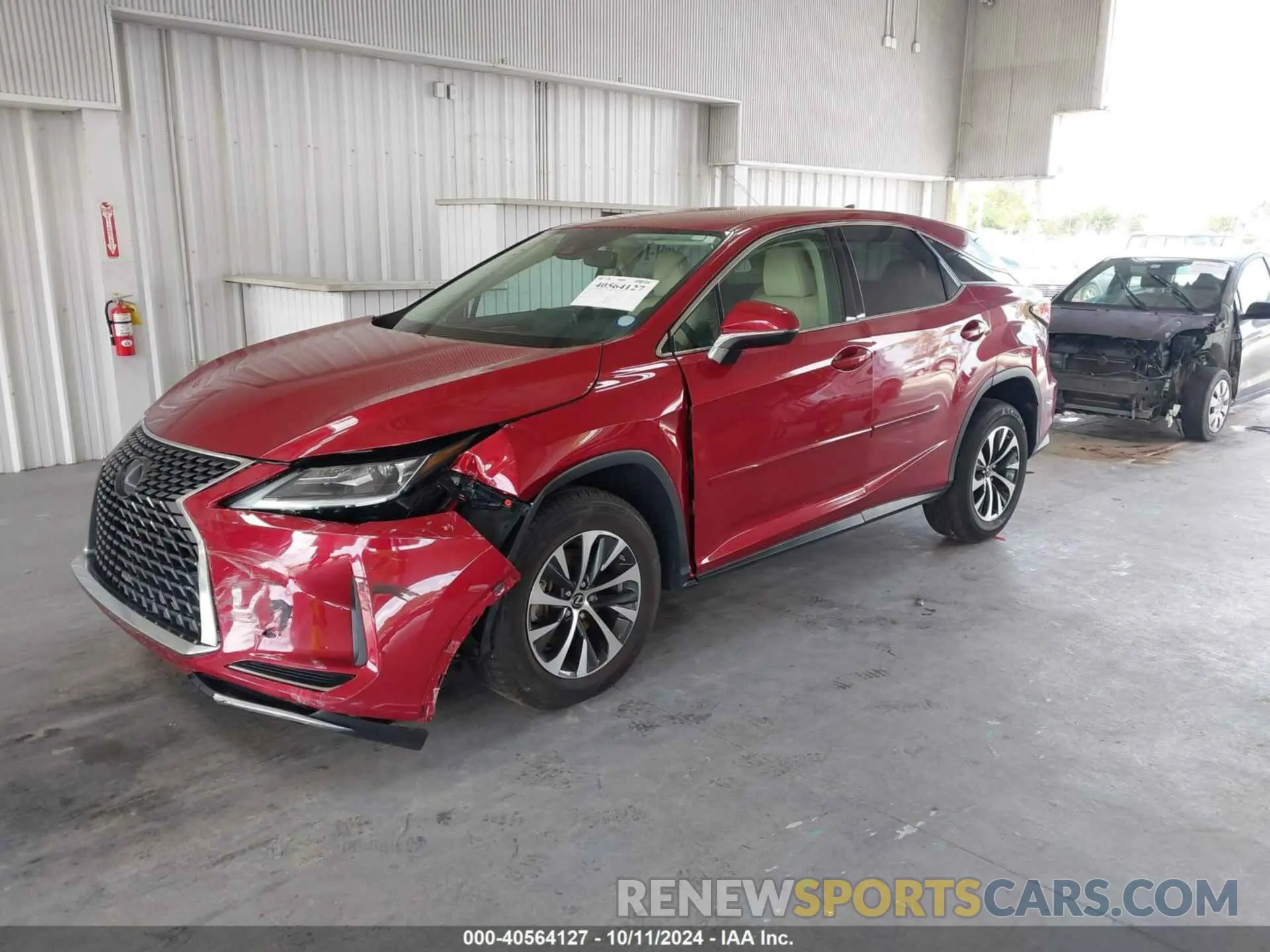 2 fotografías del automóvil dañado 2T2AZMAA3MC183605 LEXUS RX 350 2021
