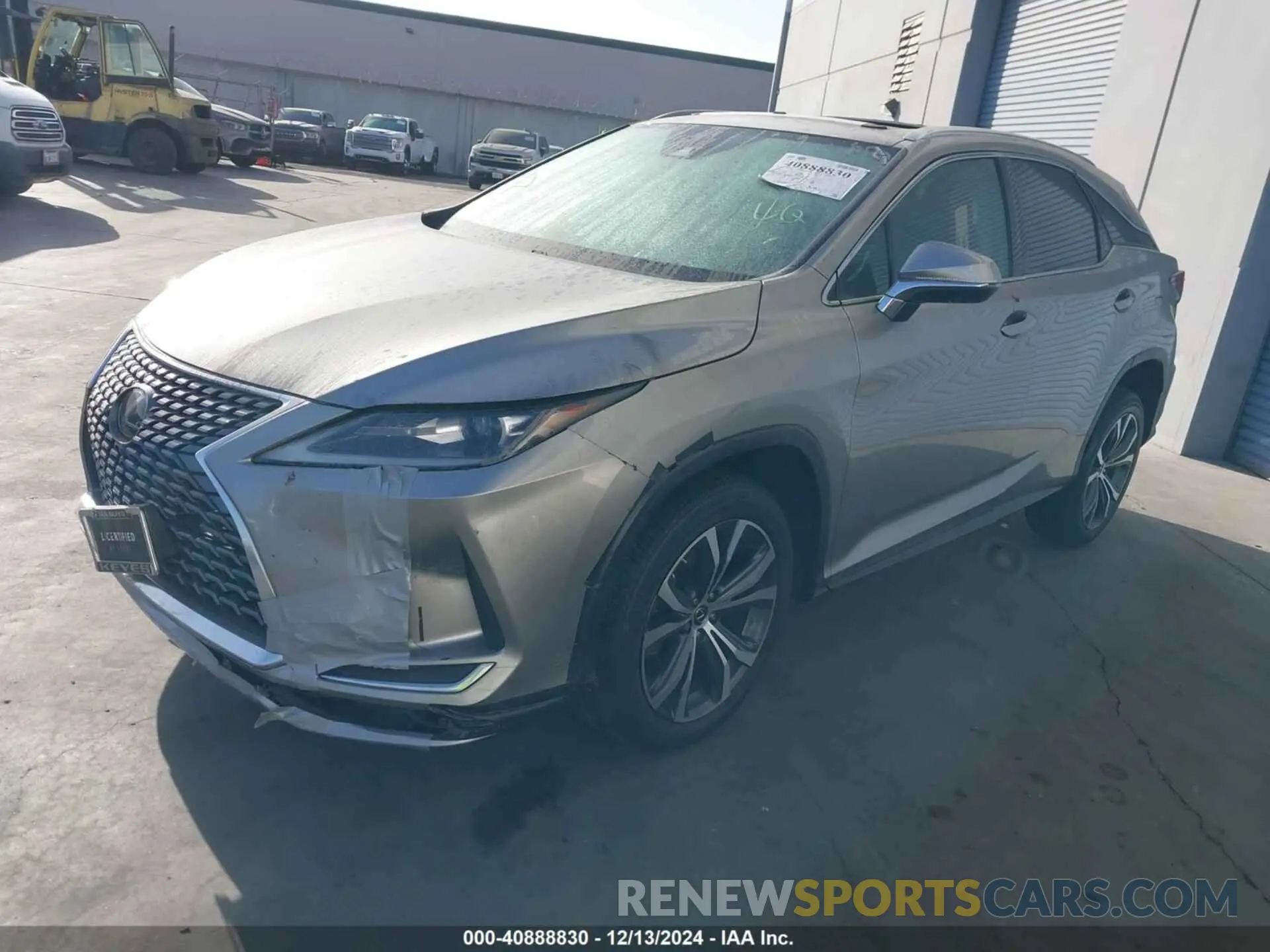 2 fotografías del automóvil dañado 2T2HZMAA4MC195499 LEXUS RX 350 2021