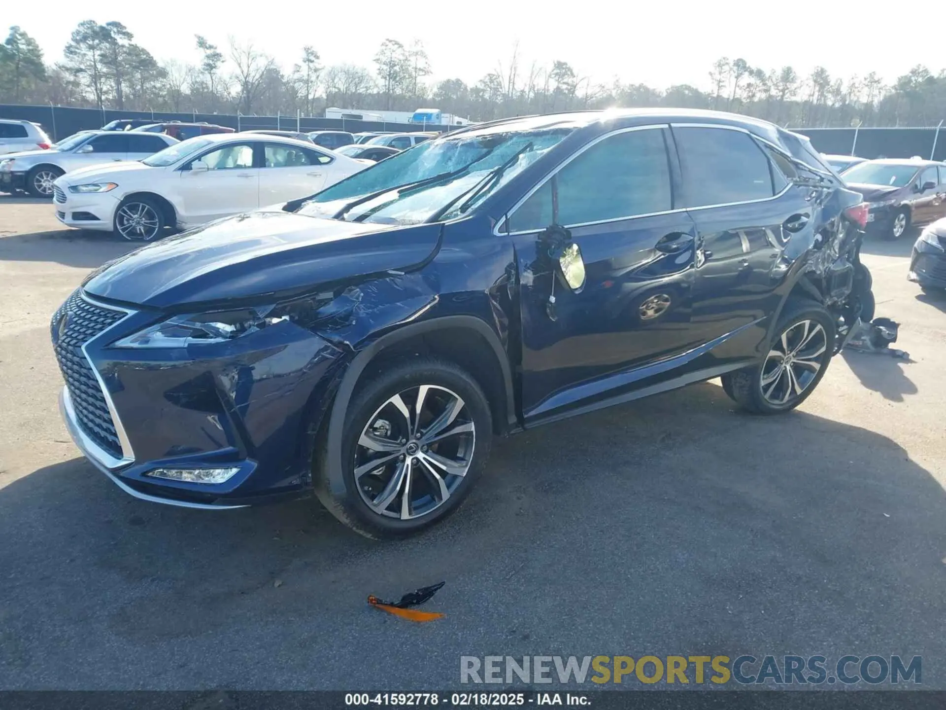 2 fotografías del automóvil dañado 2T2HZMAA6NC228908 LEXUS RX 350 2022