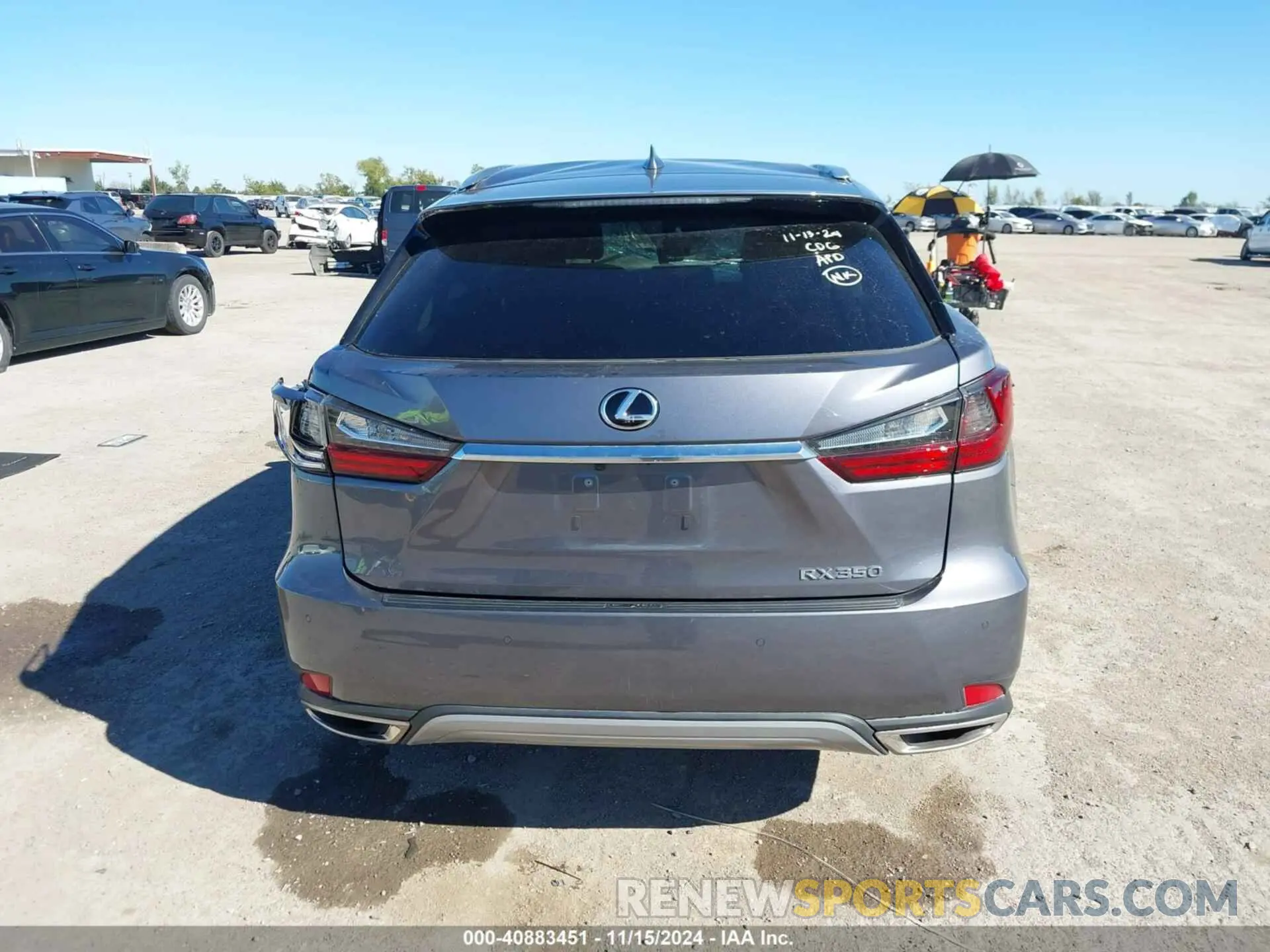 16 fotografías del automóvil dañado 2T2HZMAA8NC243202 LEXUS RX 350 2022
