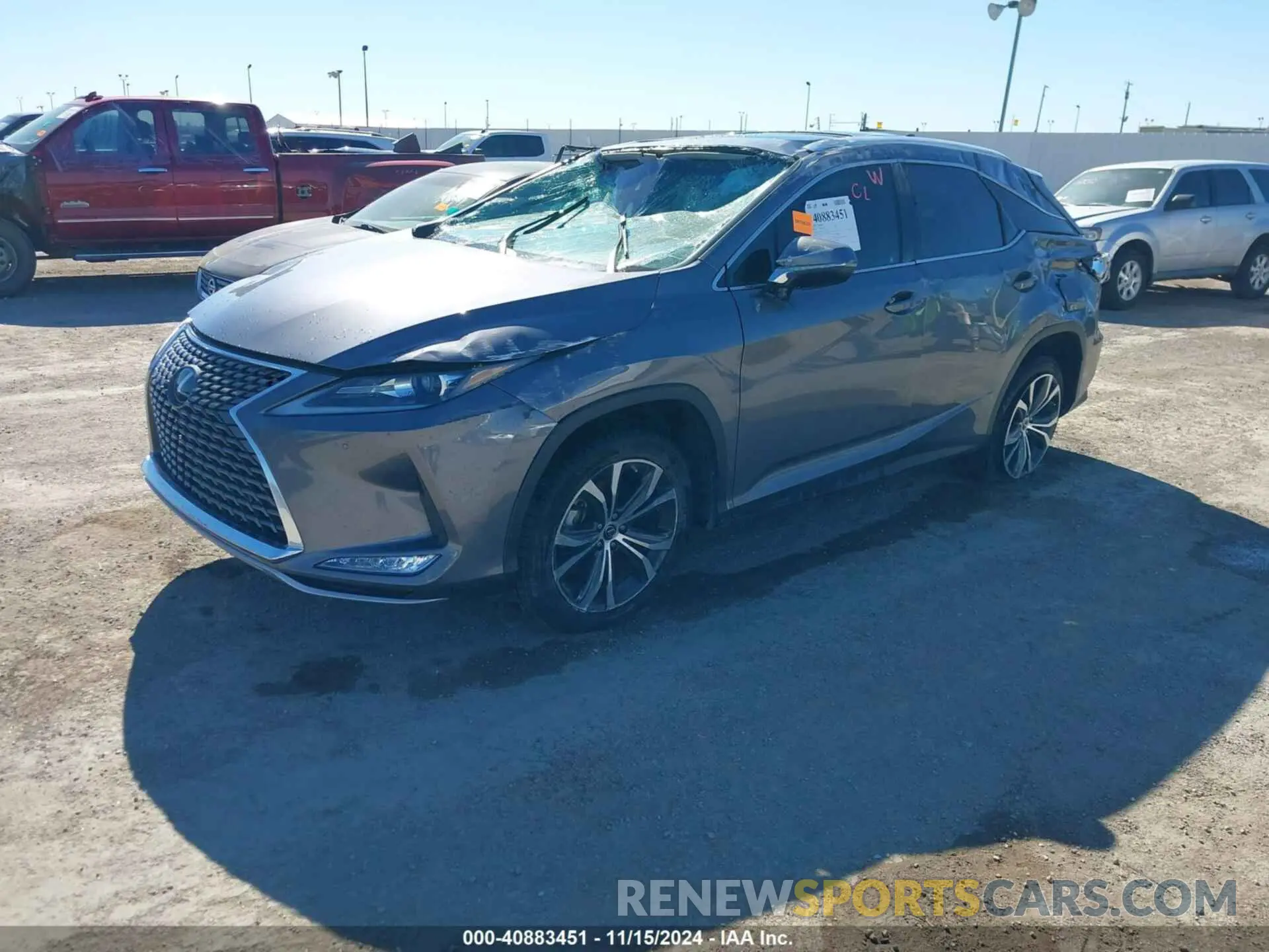 2 fotografías del automóvil dañado 2T2HZMAA8NC243202 LEXUS RX 350 2022