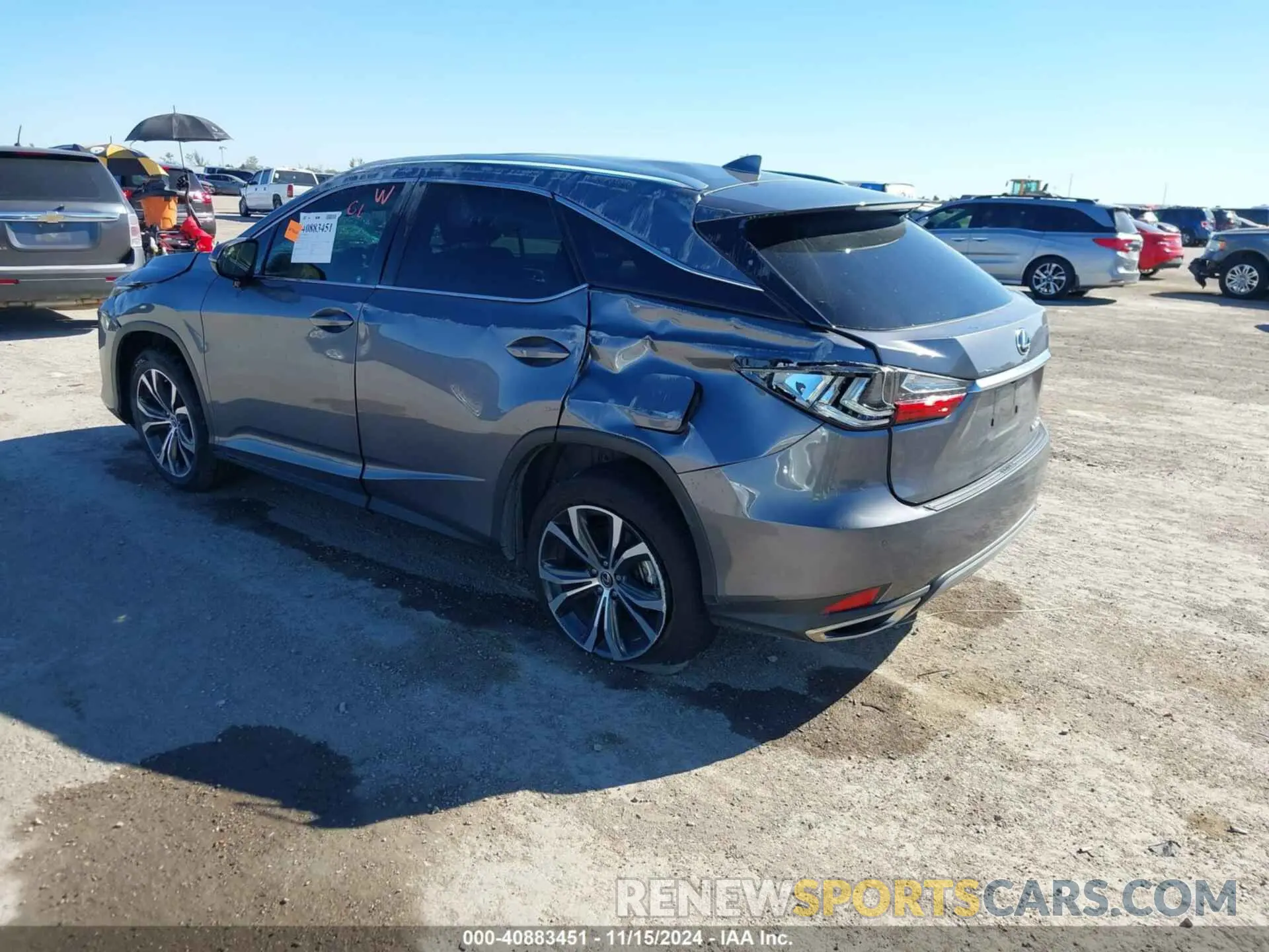 3 fotografías del automóvil dañado 2T2HZMAA8NC243202 LEXUS RX 350 2022