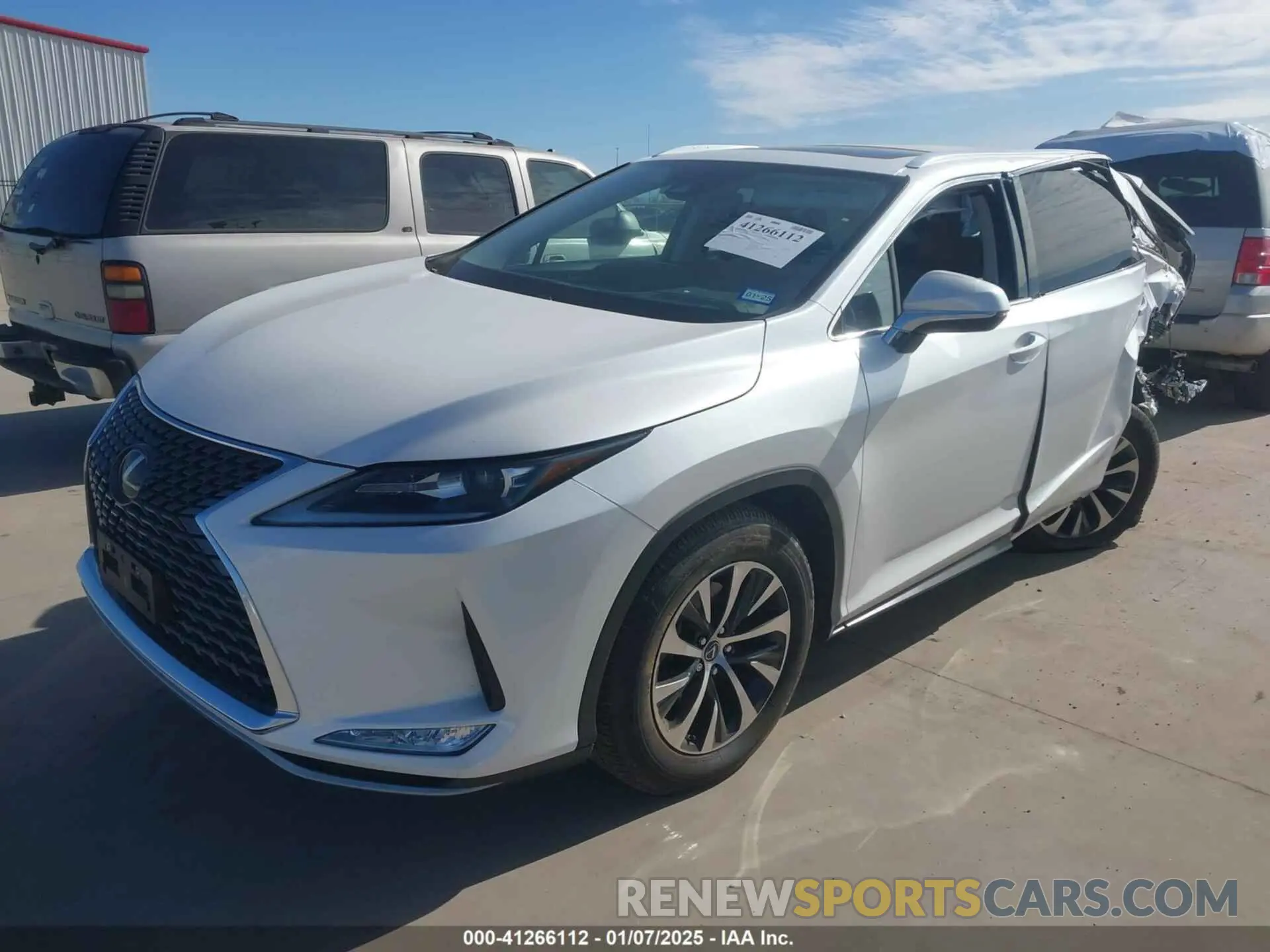 2 fotografías del automóvil dañado 2T2HZMAA9NC234752 LEXUS RX 350 2022