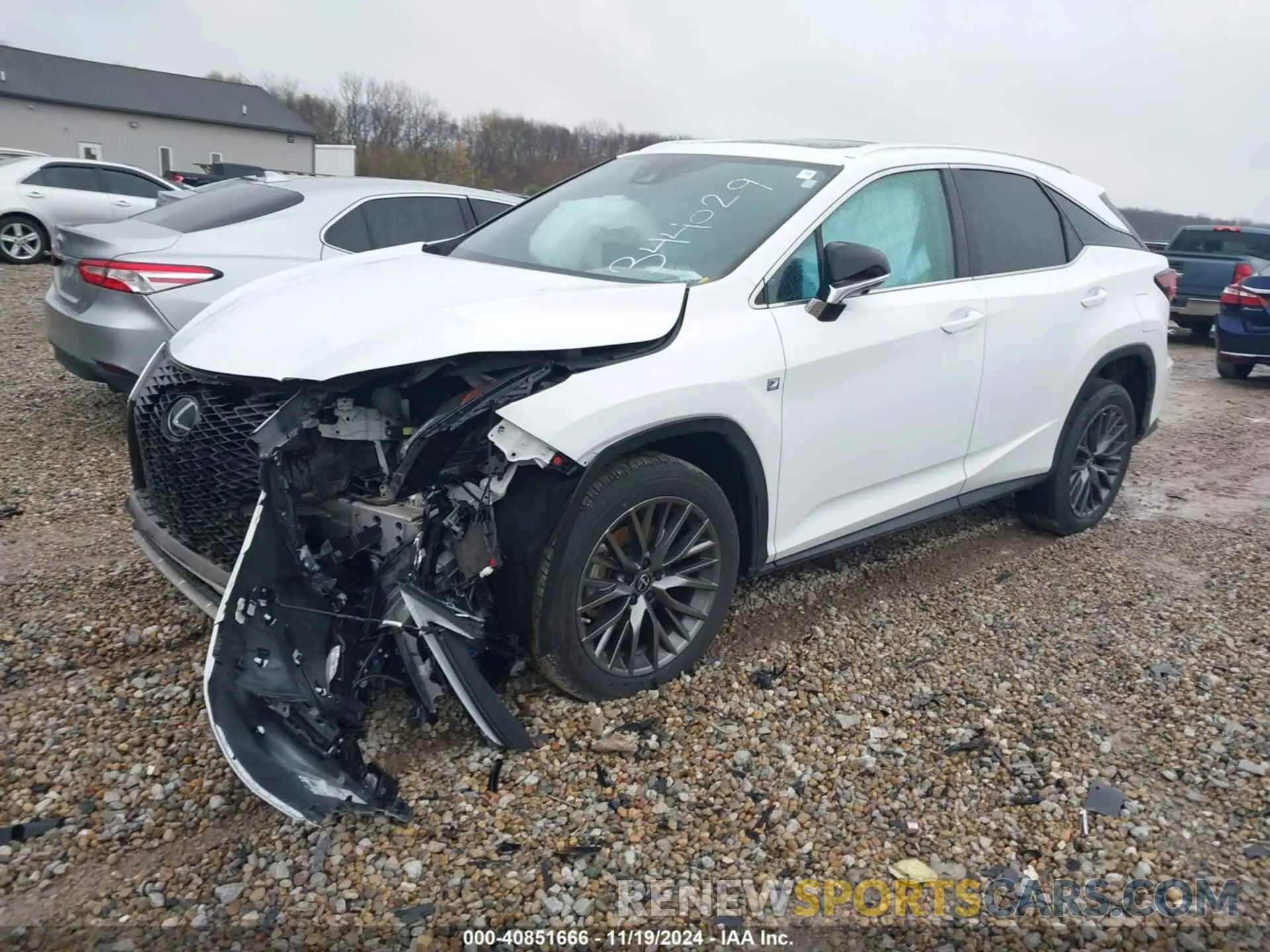 2 fotografías del automóvil dañado 2T2SZMDA8NC344029 LEXUS RX 350 2022